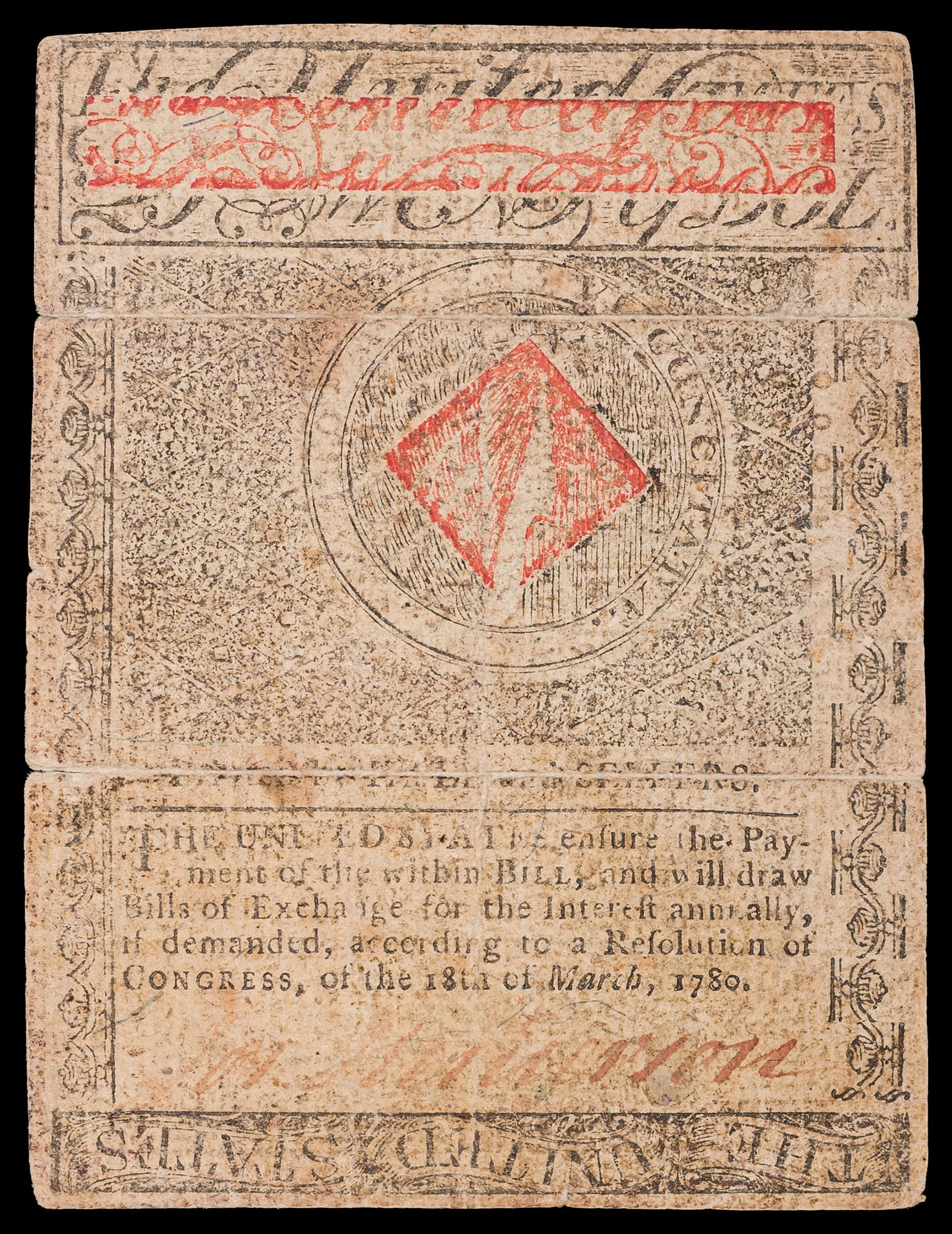 Massachusetts-Bay. VF 1780 Twenty Dollars - 2