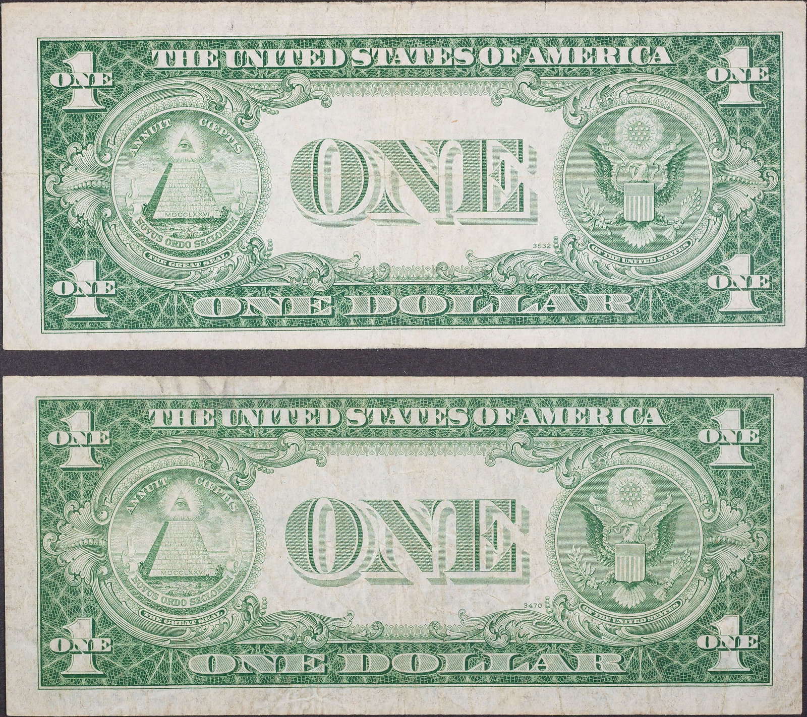 2 Piece Set Of VF Experimental 1935-A $1 - 2