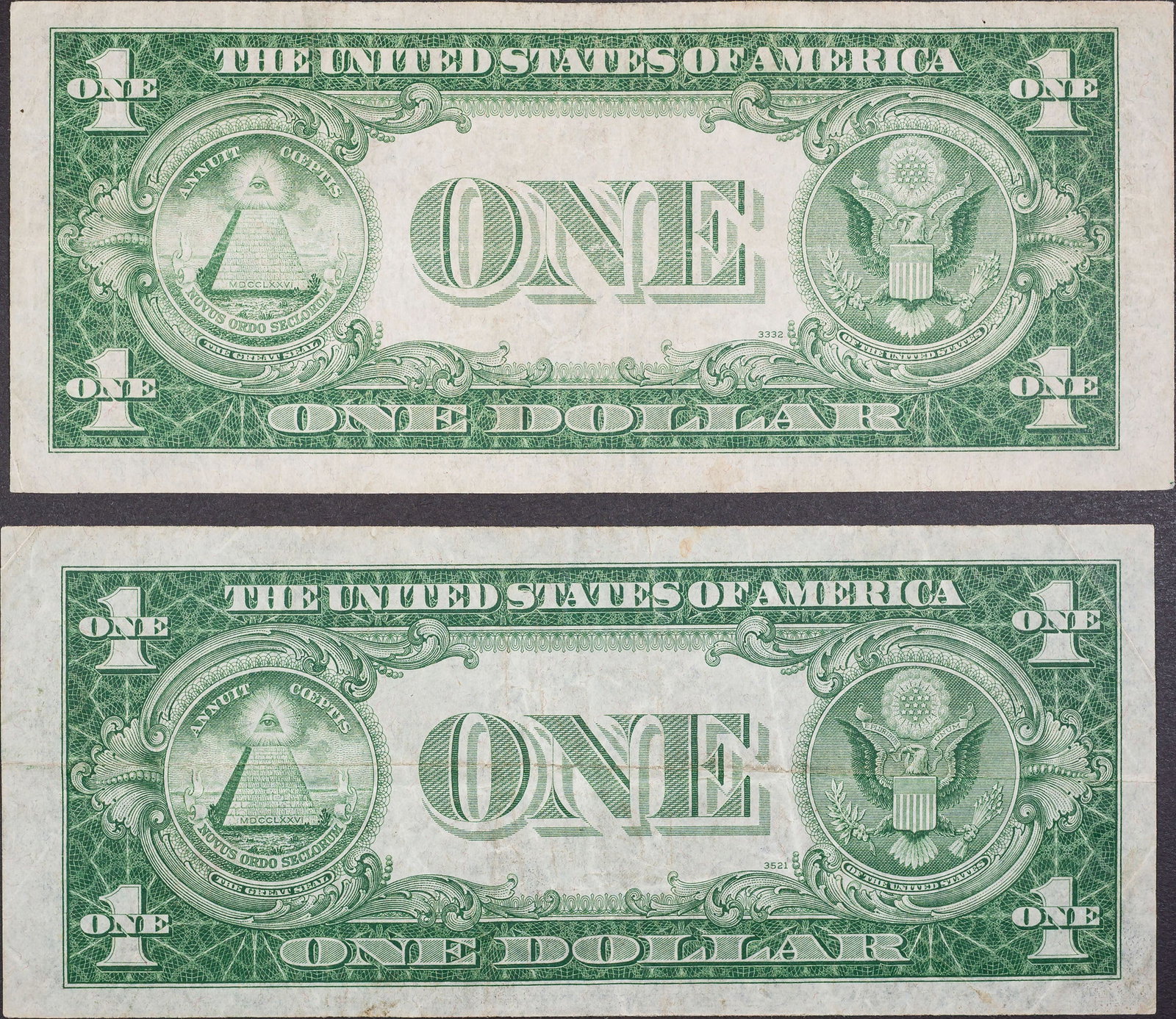 2 Piece Set Of VF Experimental 1935-A $1 - 2