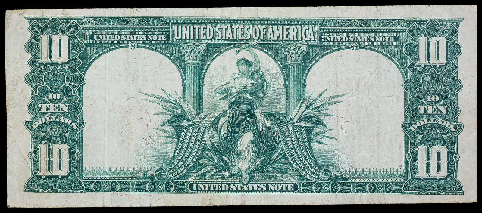 VF+ 1901 $10 Bison United States Note - 2