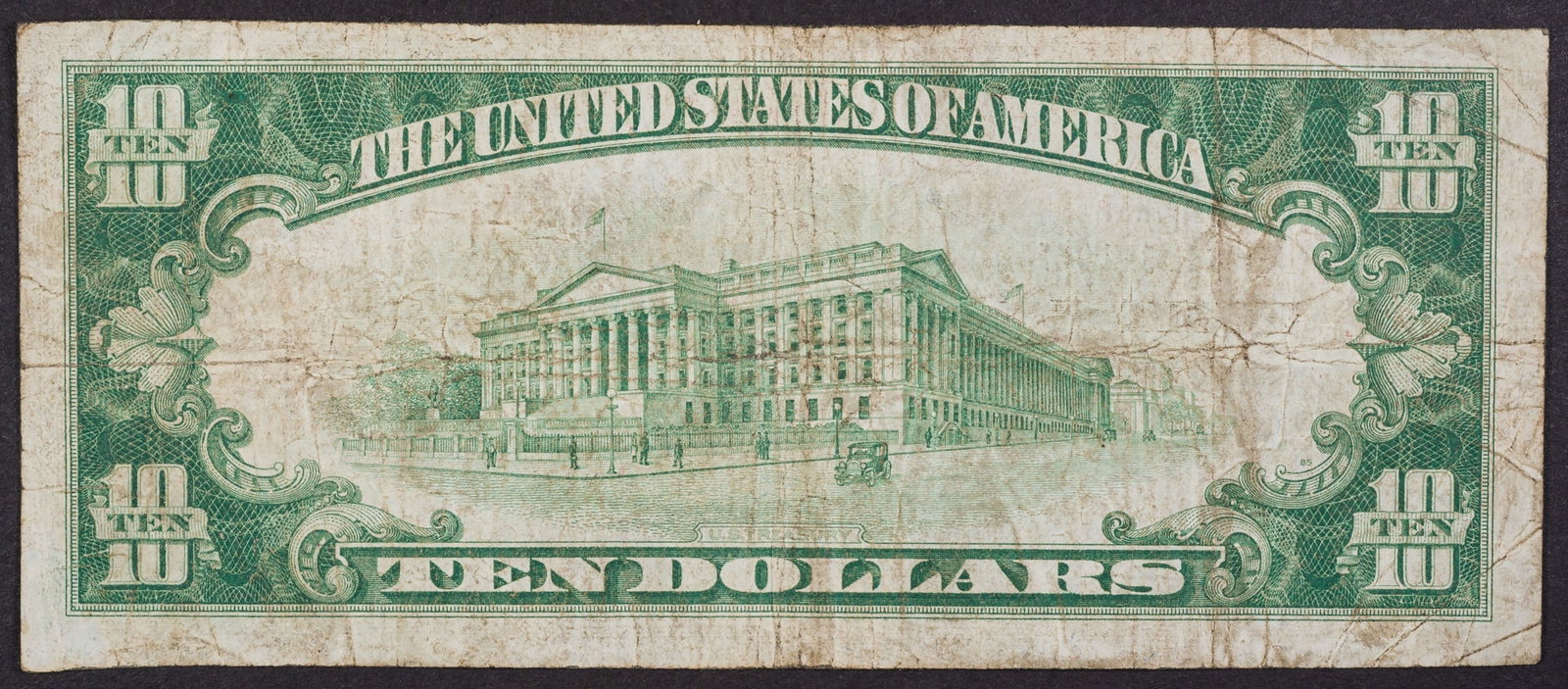 F-VF Houlton Maine 1929 $10 National Currency - 2