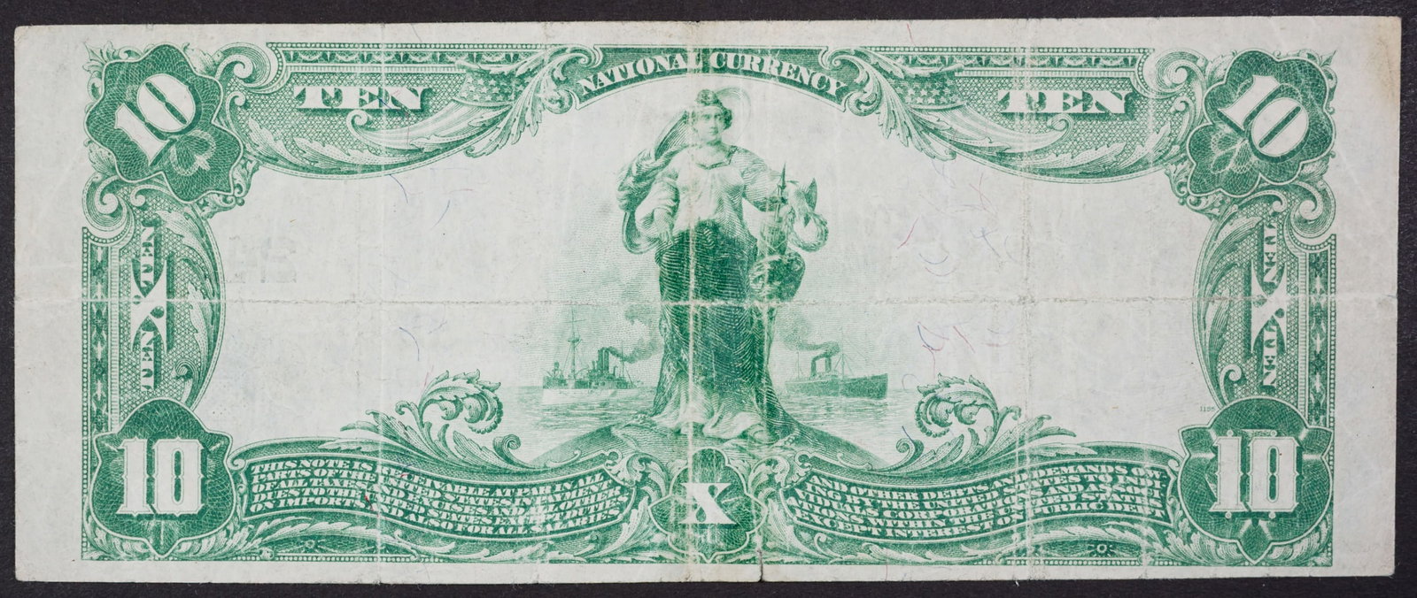 VF Franklin NH $10 1902 National Currency - 2