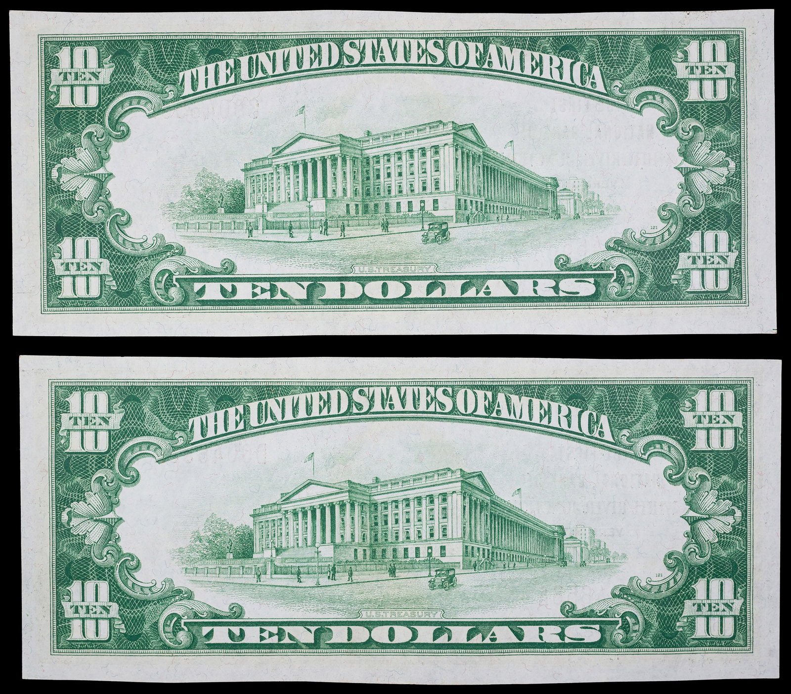 Vermont. 1929 National Currency CU Pair $10 - 2
