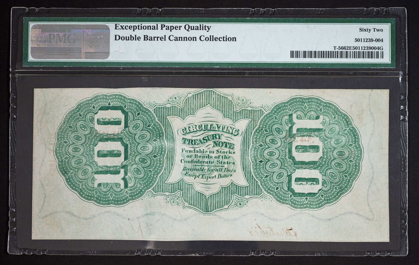 PMG-62 EPQ 1863 Confederate $100 - 2