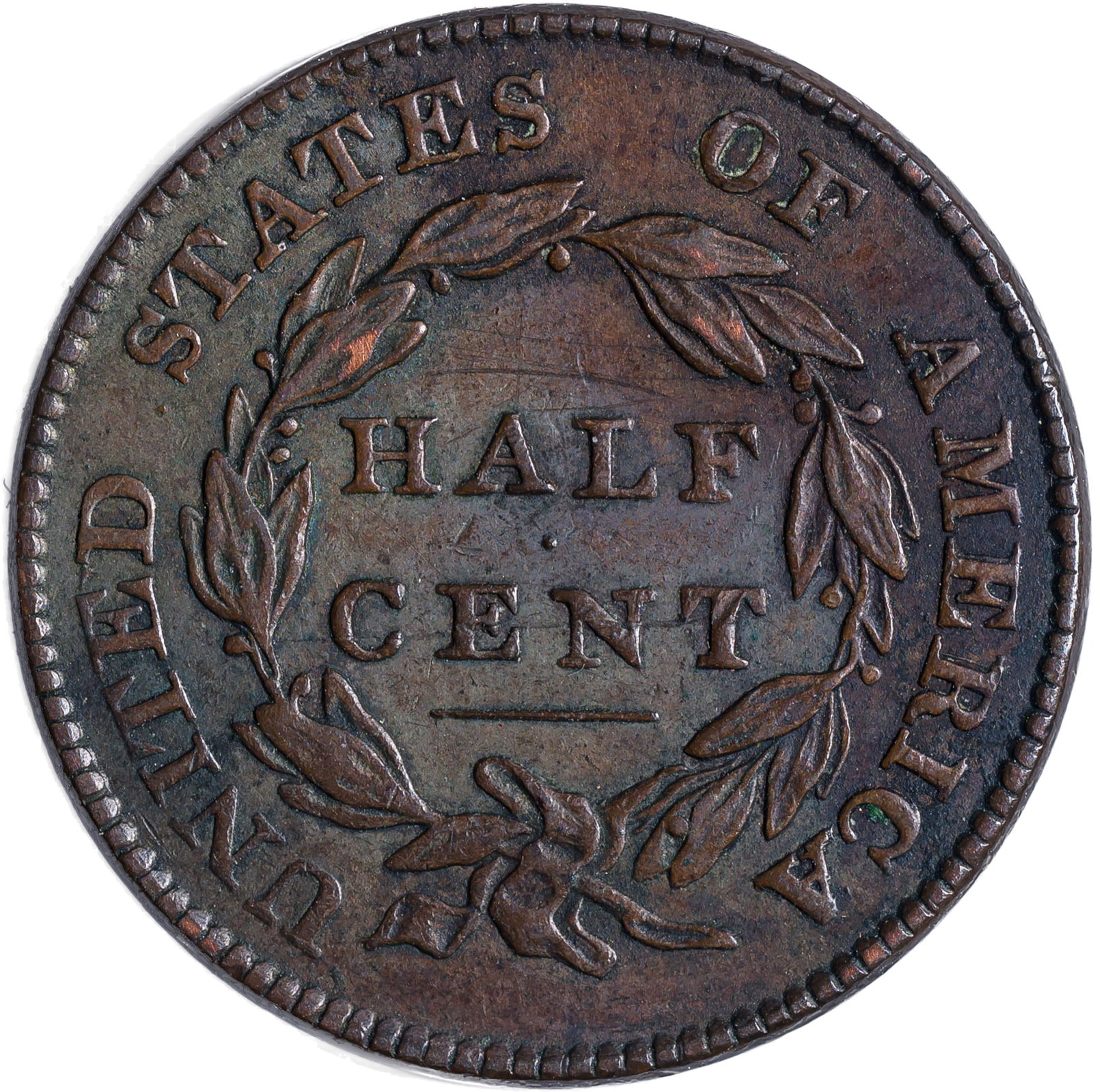 AU-50 1826 Half Cent - 2