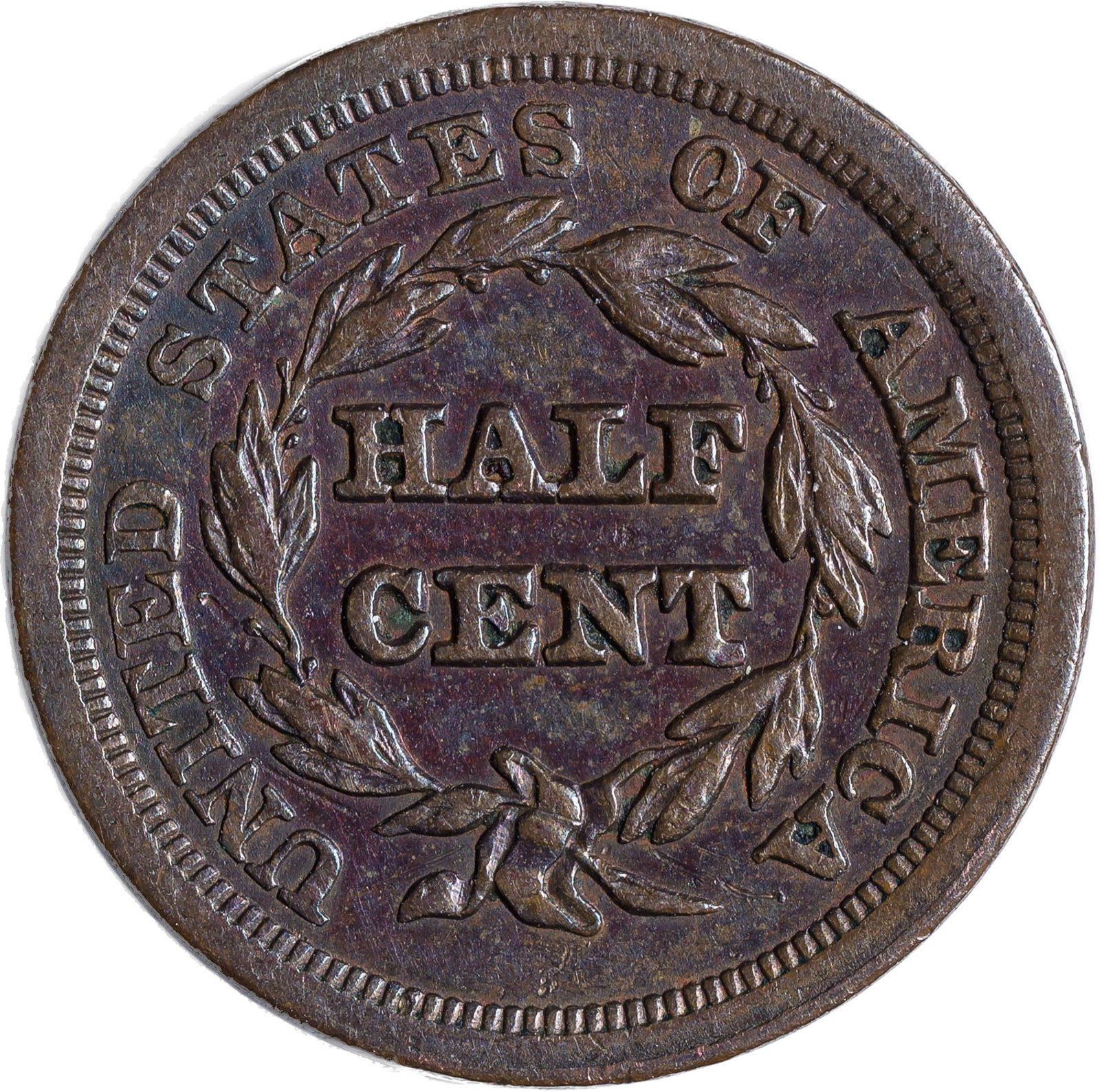 EF-40 1853 Half Cent - 2