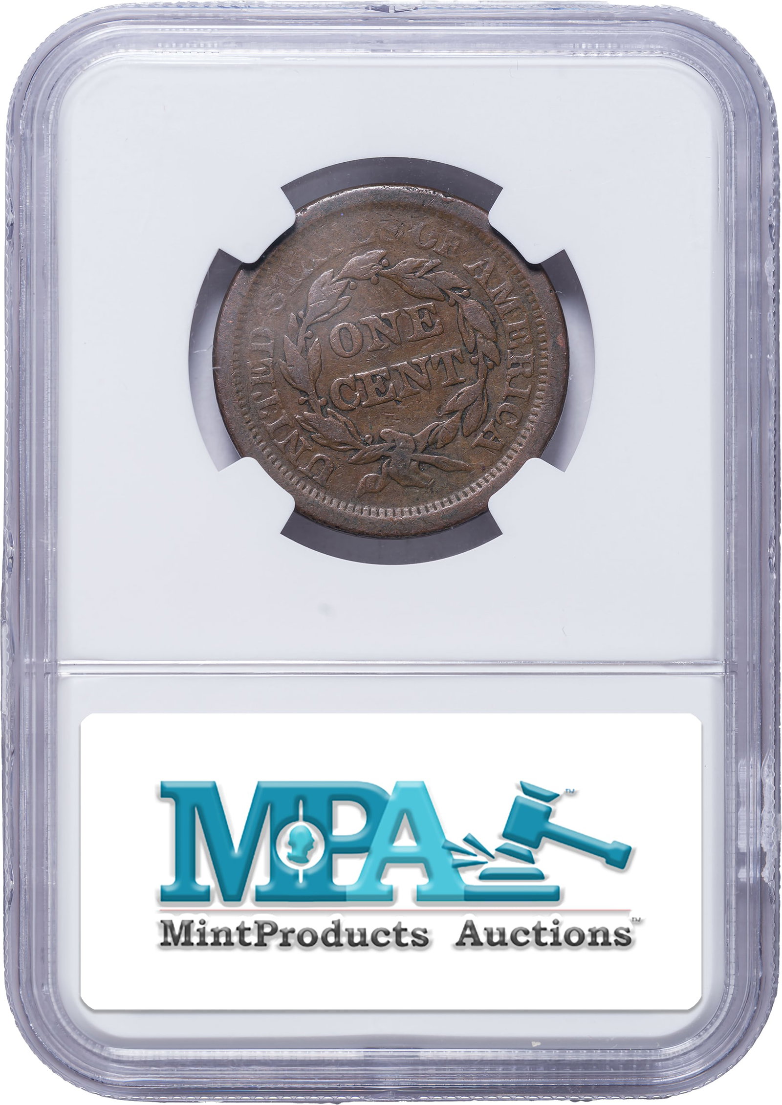 NGC F-12 1843 Large Cent - 2