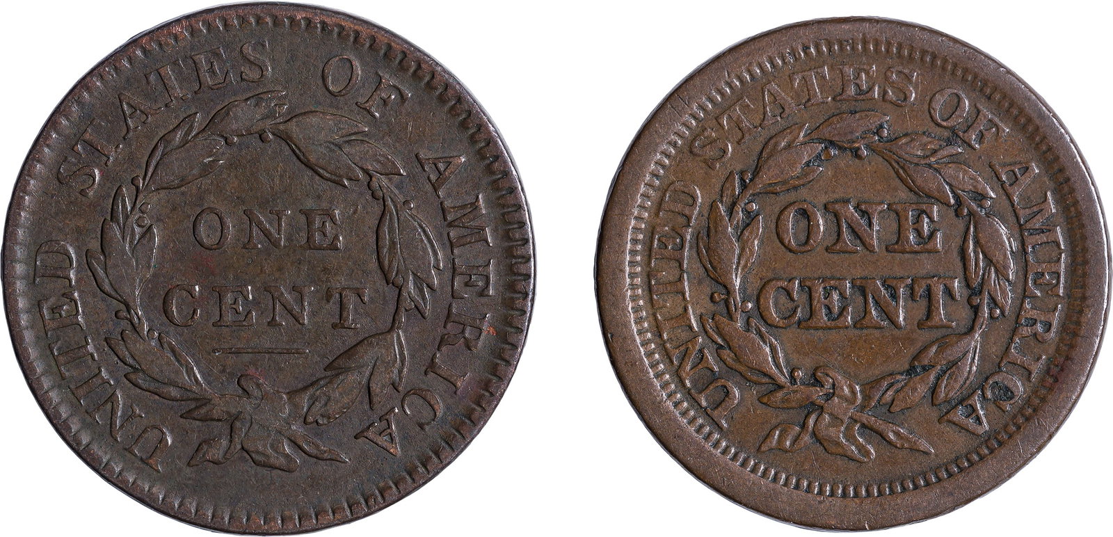 Fine to VF Large Cent Type Pairing - 2