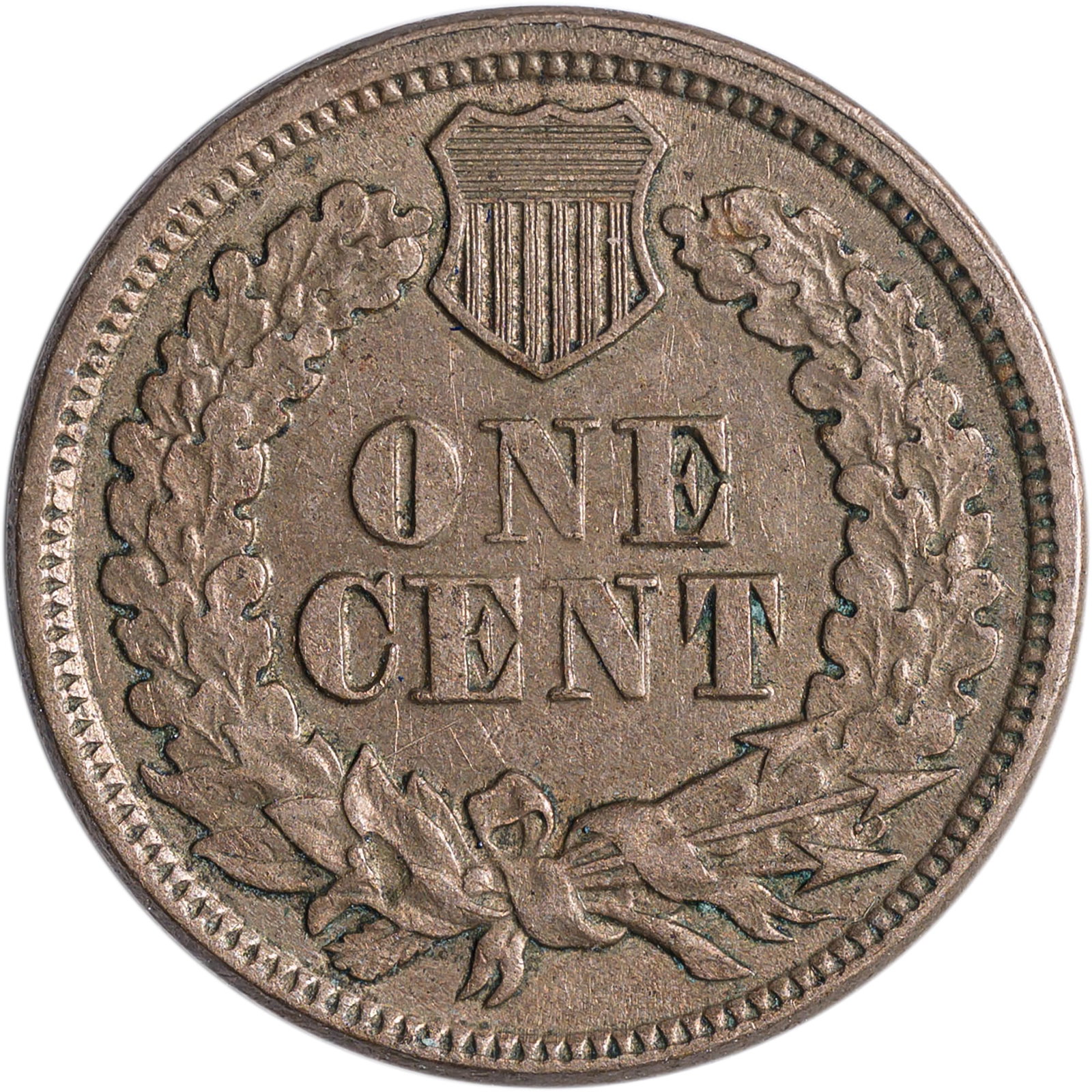 AU-50 1864 Cupro-Nickel Indian Cent - 2