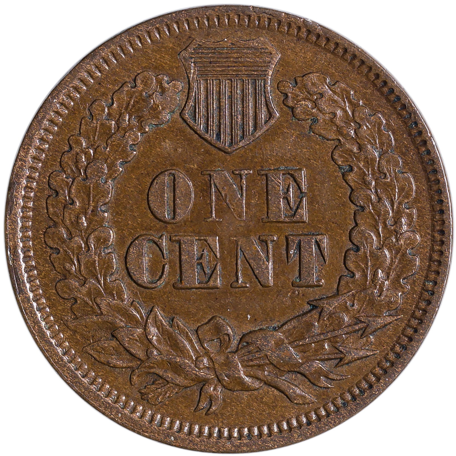 AU-50+ 1868 Indian Cent - 2