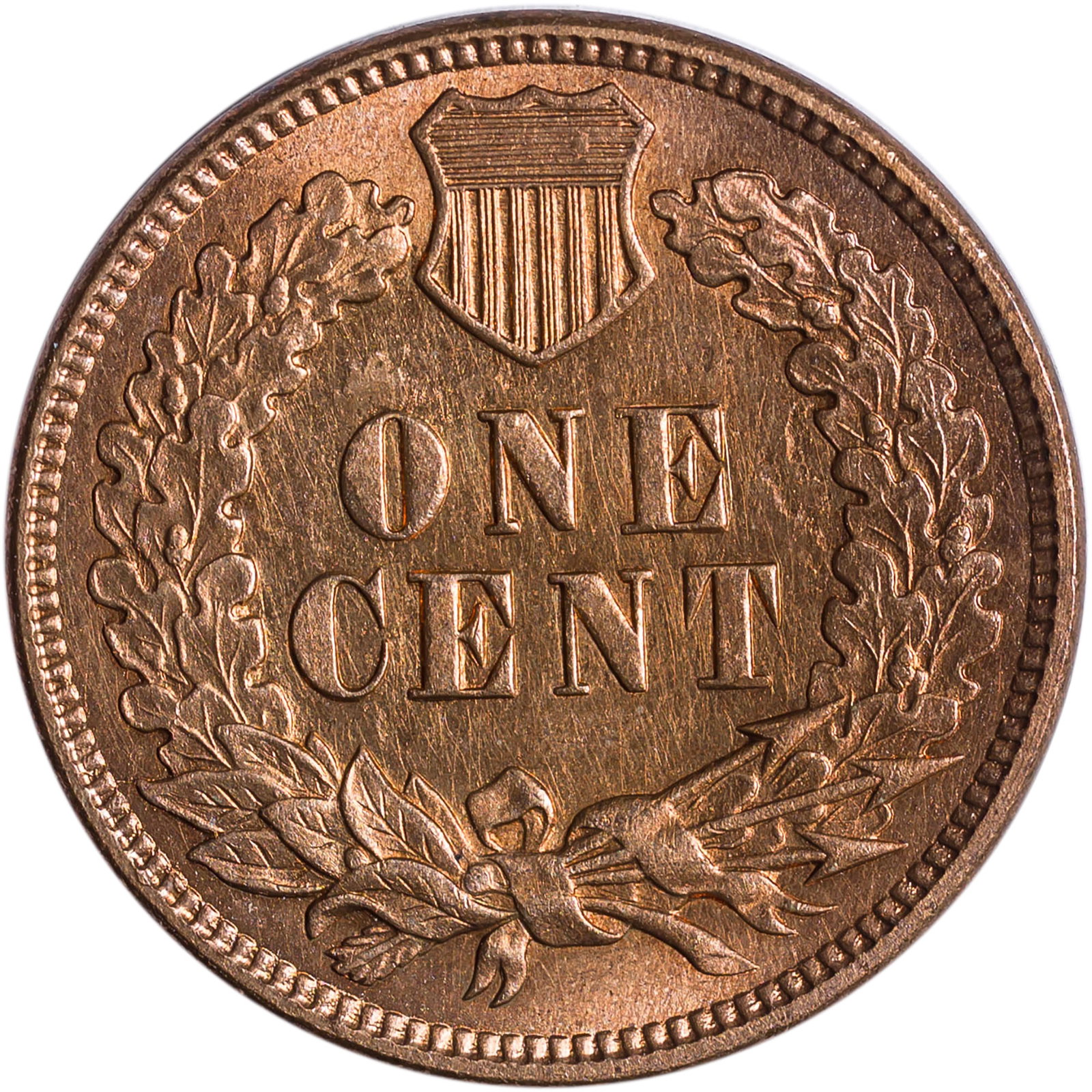 MS-62+ Details 1875 Indian Cent - 2