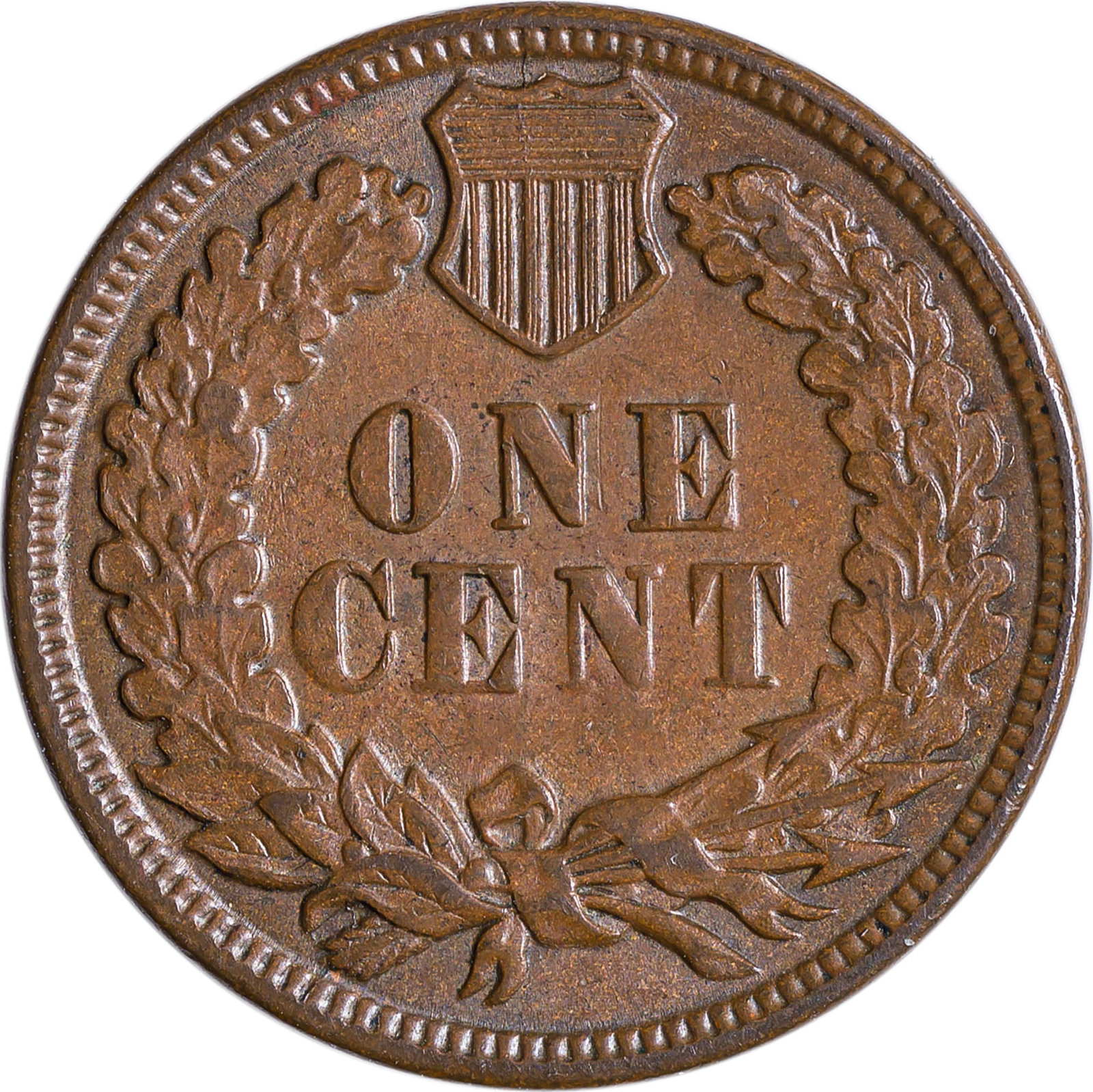 AU-55 1886 Type I Indian Cent - 2