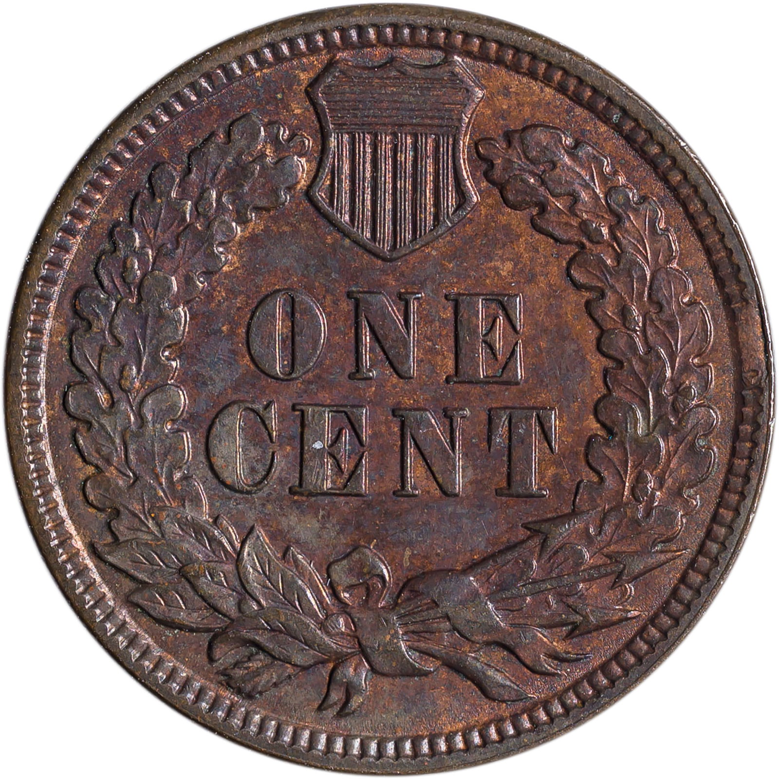 AU-50+ 1886 Type II Indian Cent - 2