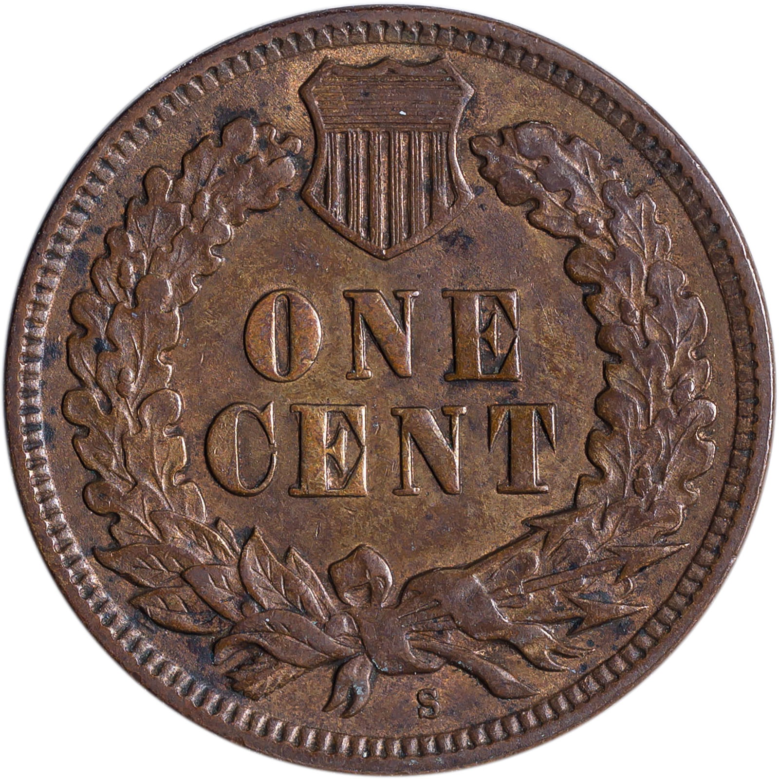 AU-50+ 1908-S Indian Cent - 2