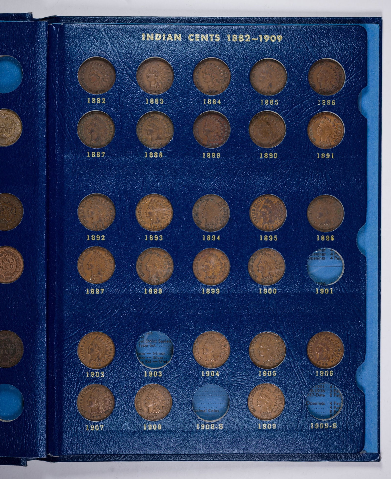 Near Complete Indian Cent Set - 2