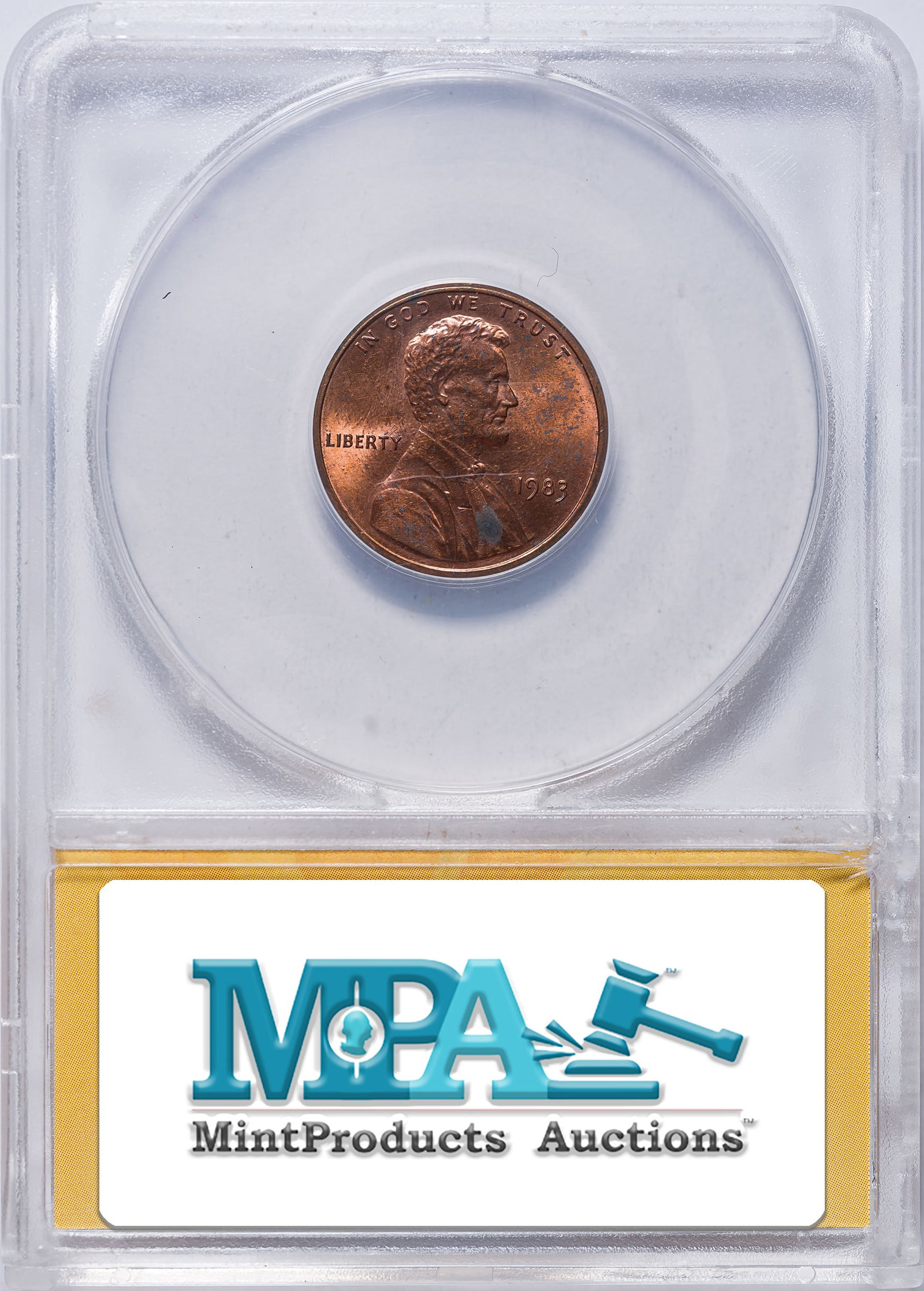 ANACS MS-61 RB 1983 Double Die Lincoln Cent - 2