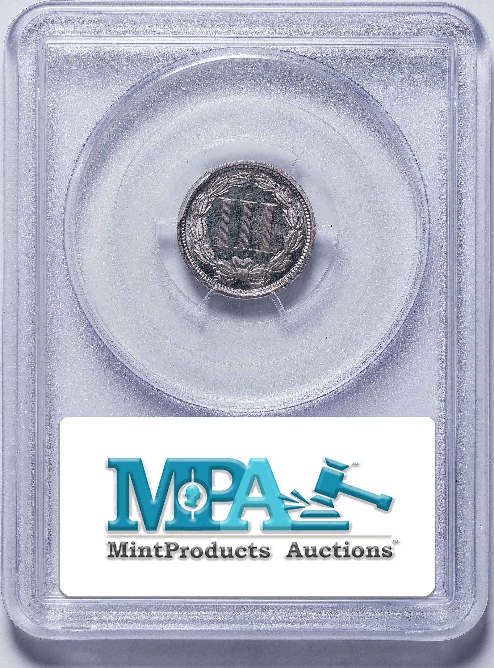 PCGS Proof-64 CAM CAC 1871 Nickel Three-Cents - 2