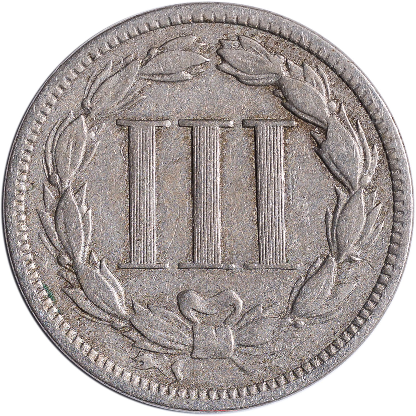 Key Date VF 1880 Nickel Three-Cents - 2