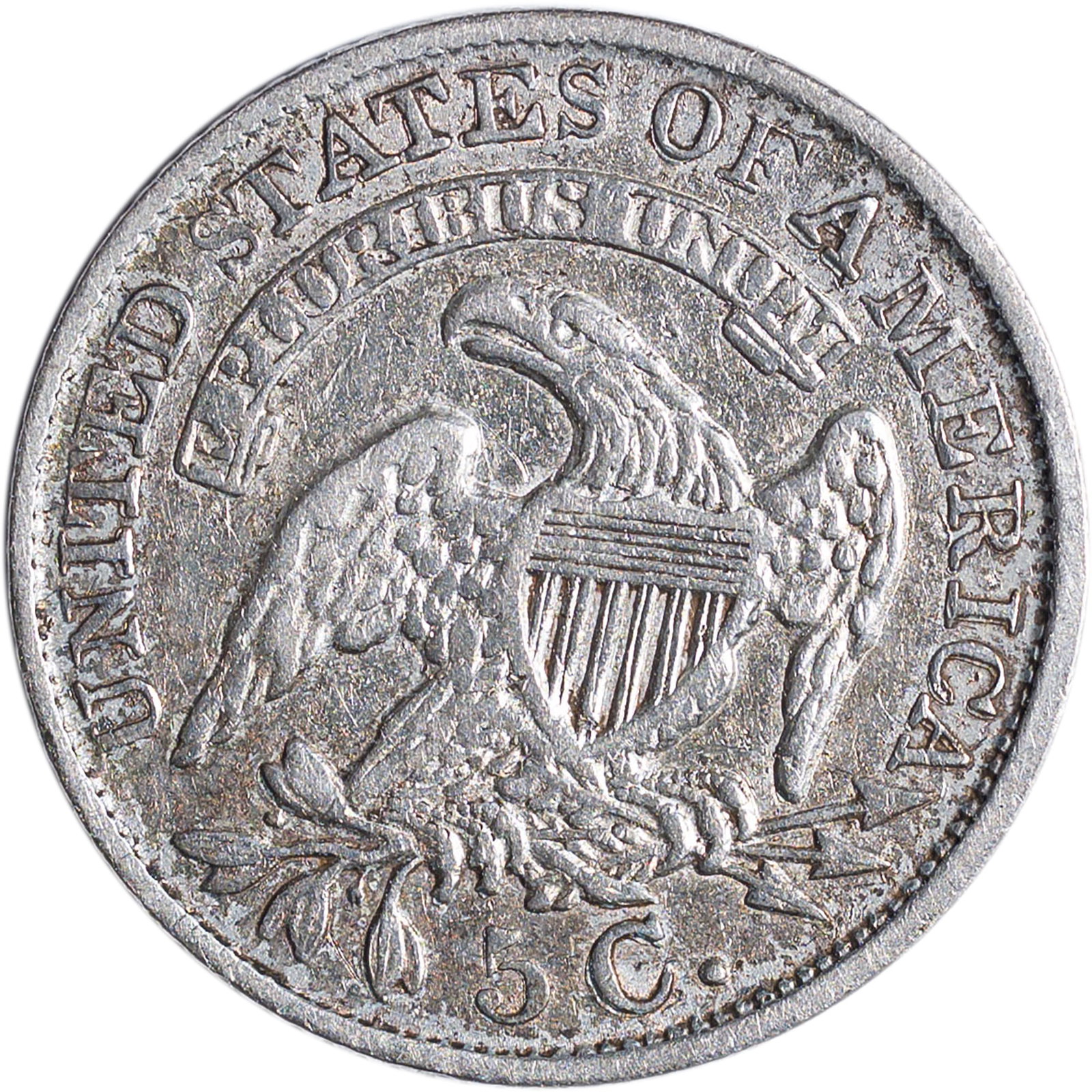 EF-40+ 1833 Capped Bust Half Dime - 2