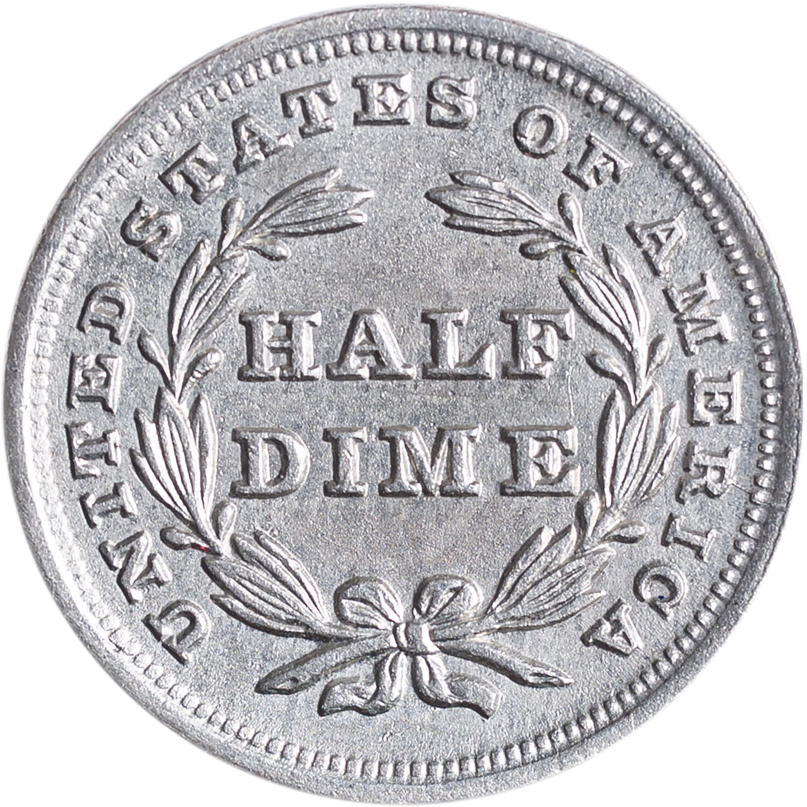 Unc Details 1837 No Stars Seated Half Dime - 2