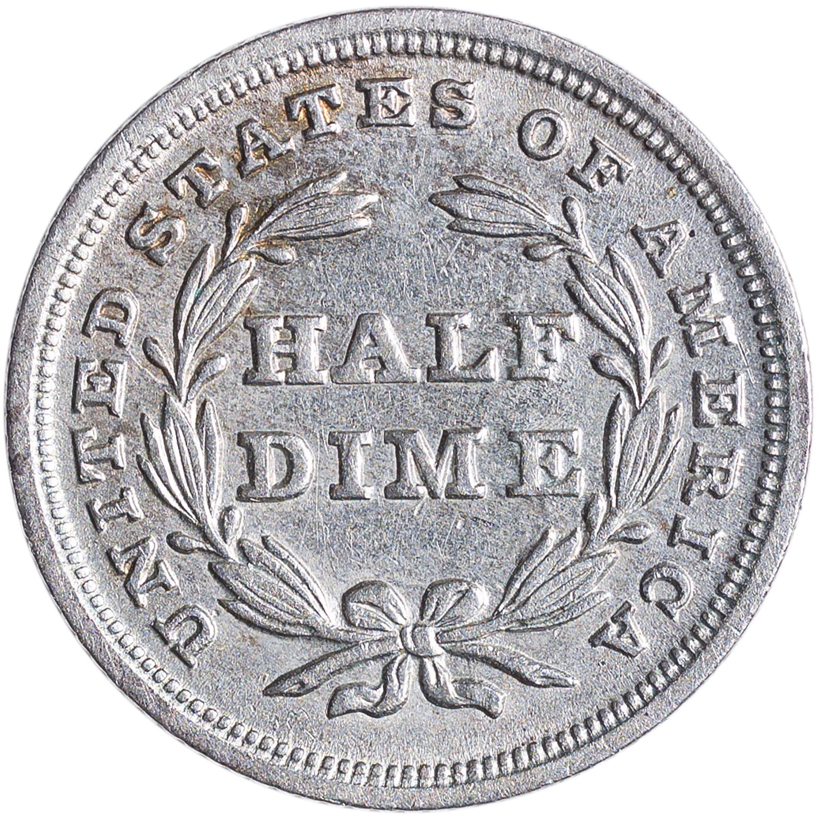 AU Details 1838 Large Stars Half Dime - 2