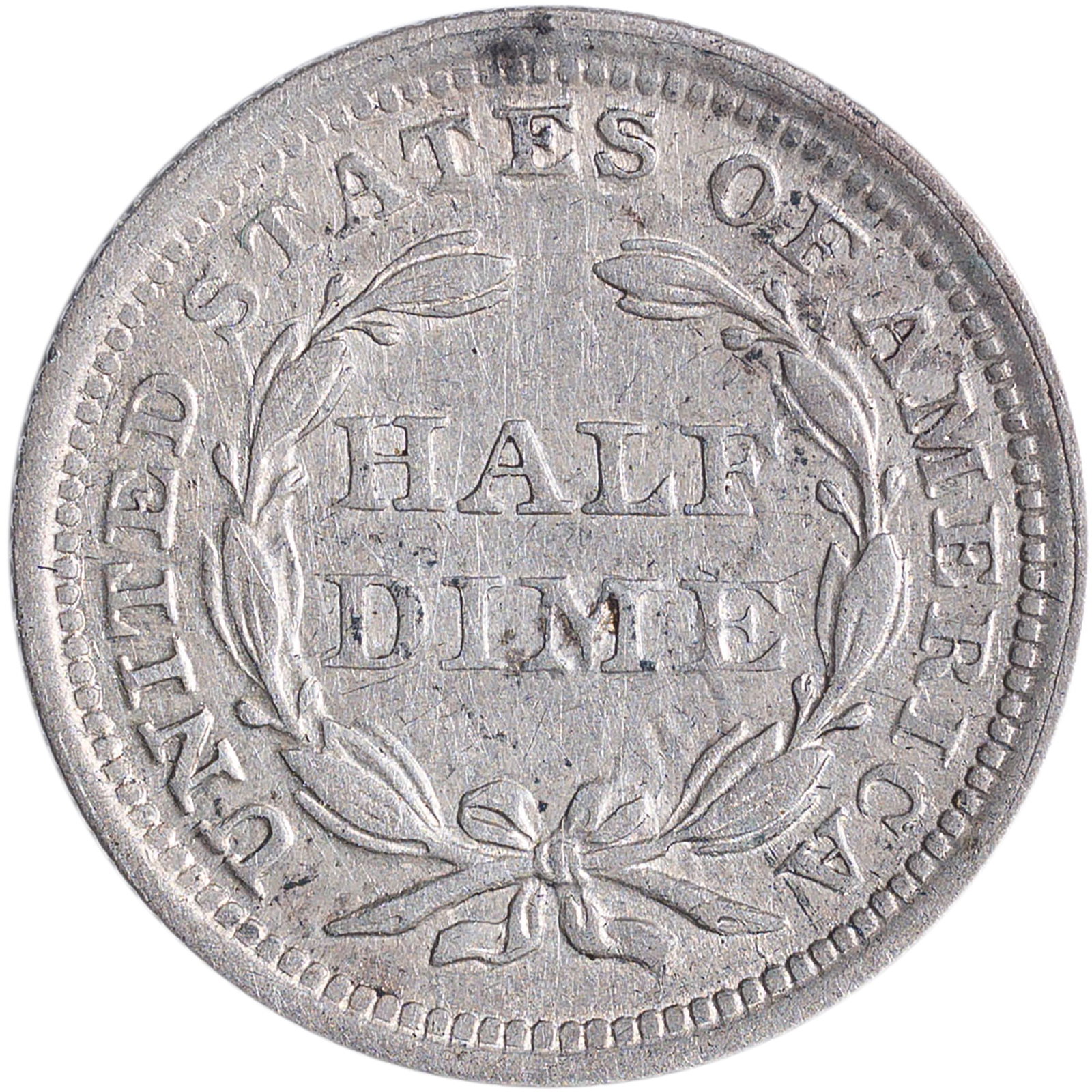 AU-50 1853 Arrows Half Dime - 2