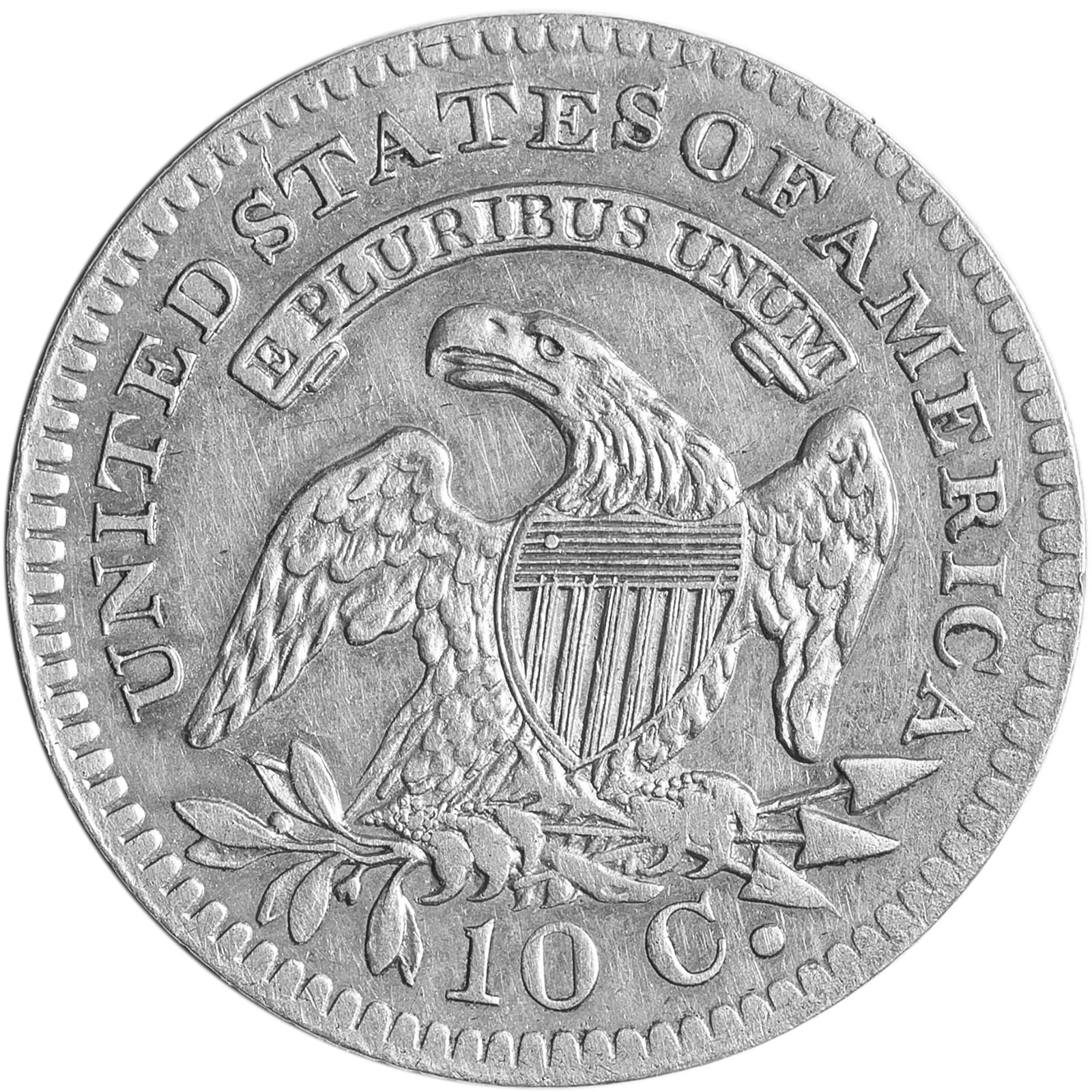AU-50 Details 1821 Large Date Dime - 2