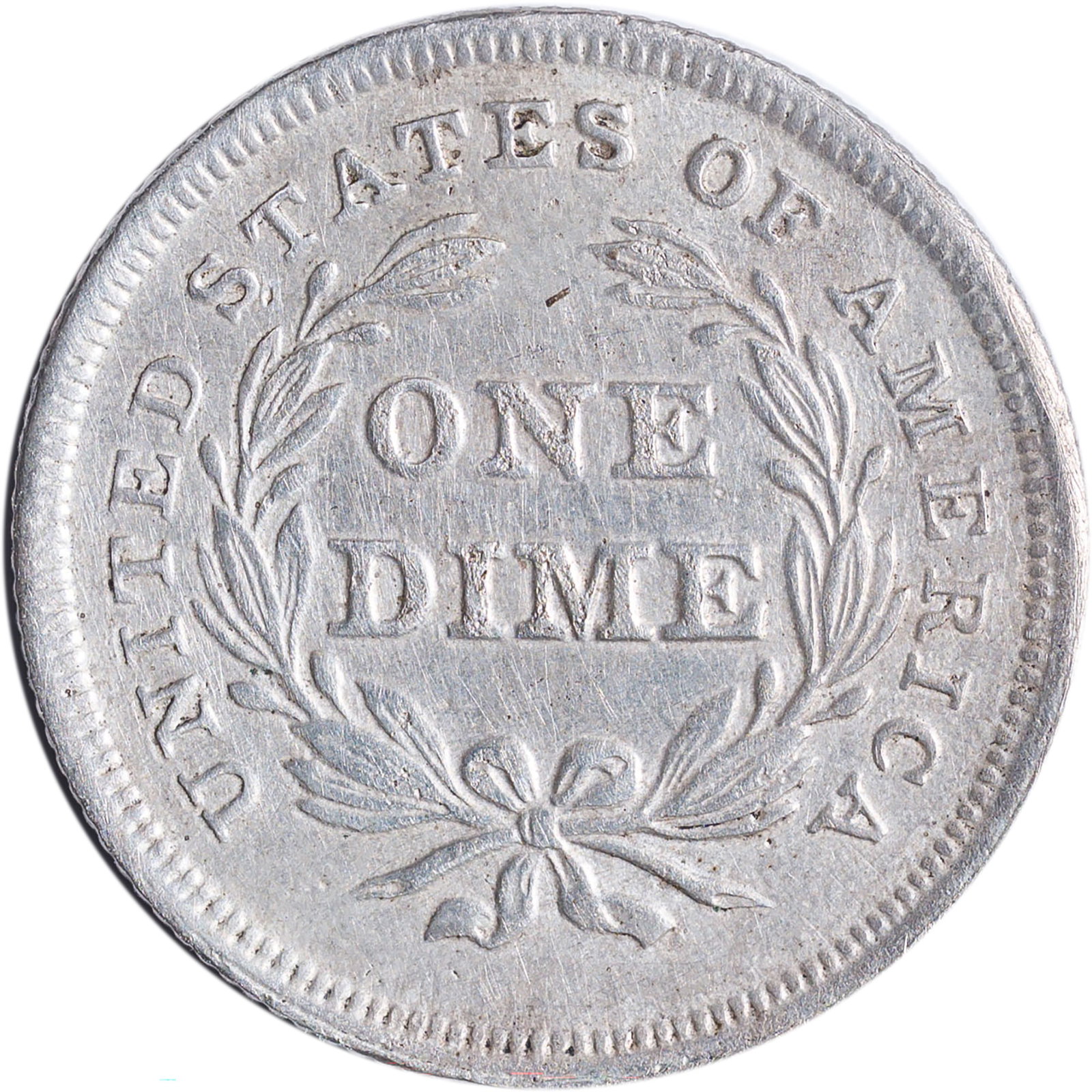 AU Details 1837 No Stars Seated Dime - 2
