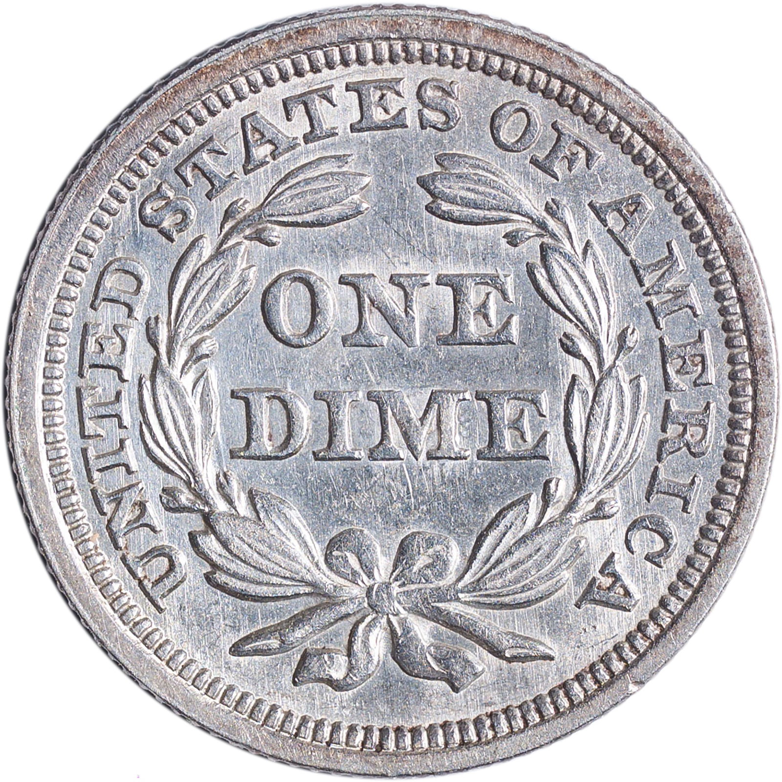 Unc Details 1858 Dime - 2