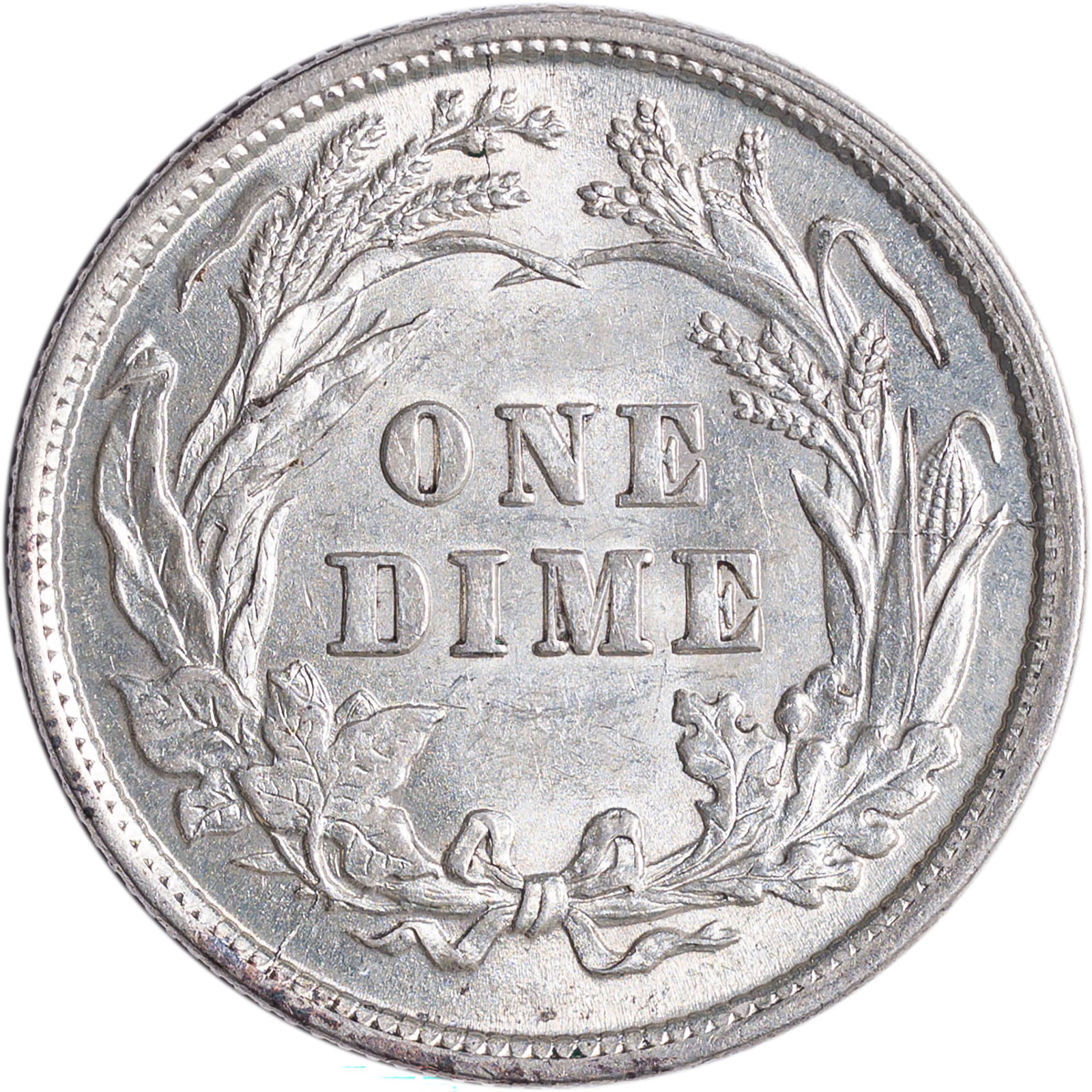 AU-58 1898 Barber Dime - 2