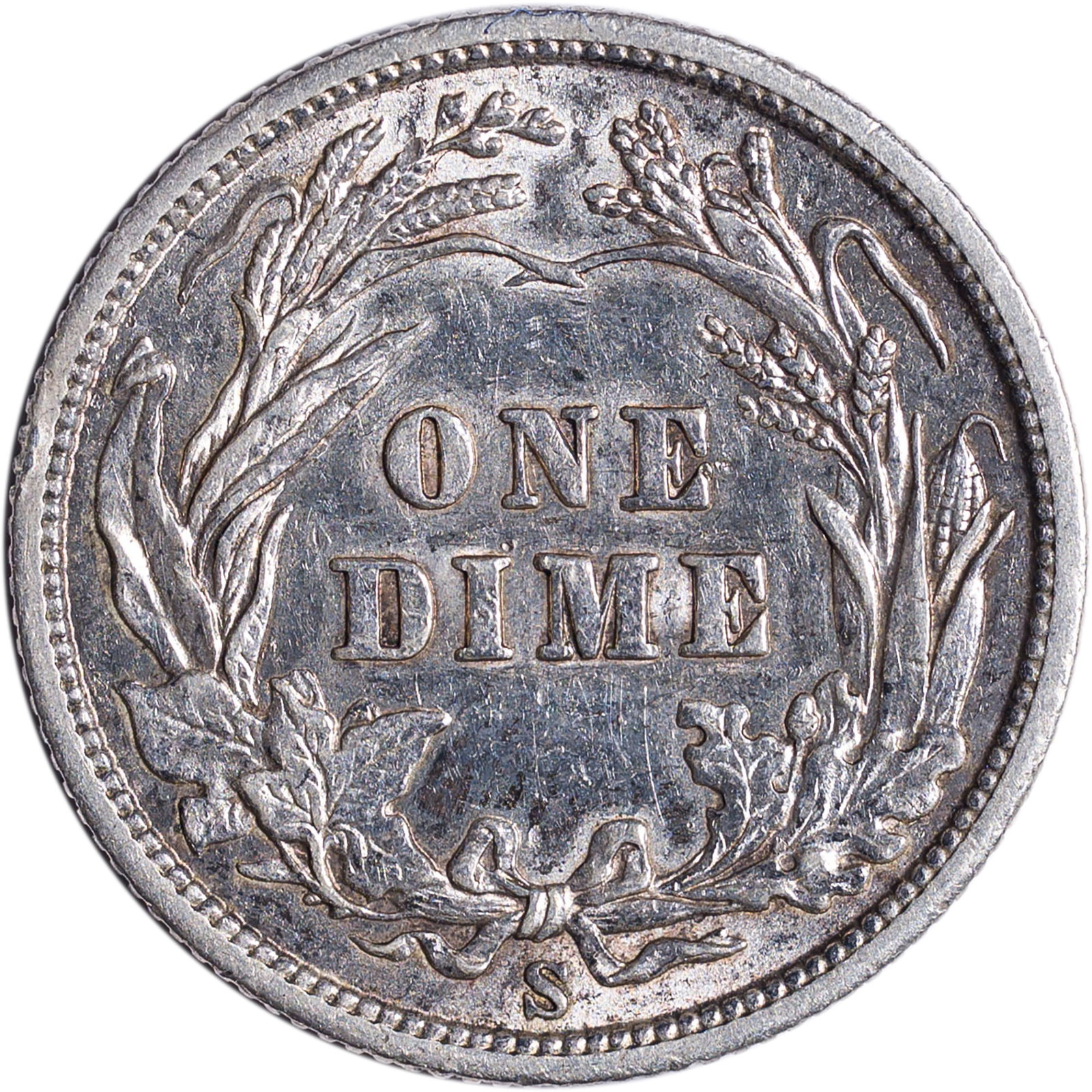 AU-50 Details 1903-S Barber Dime - 2