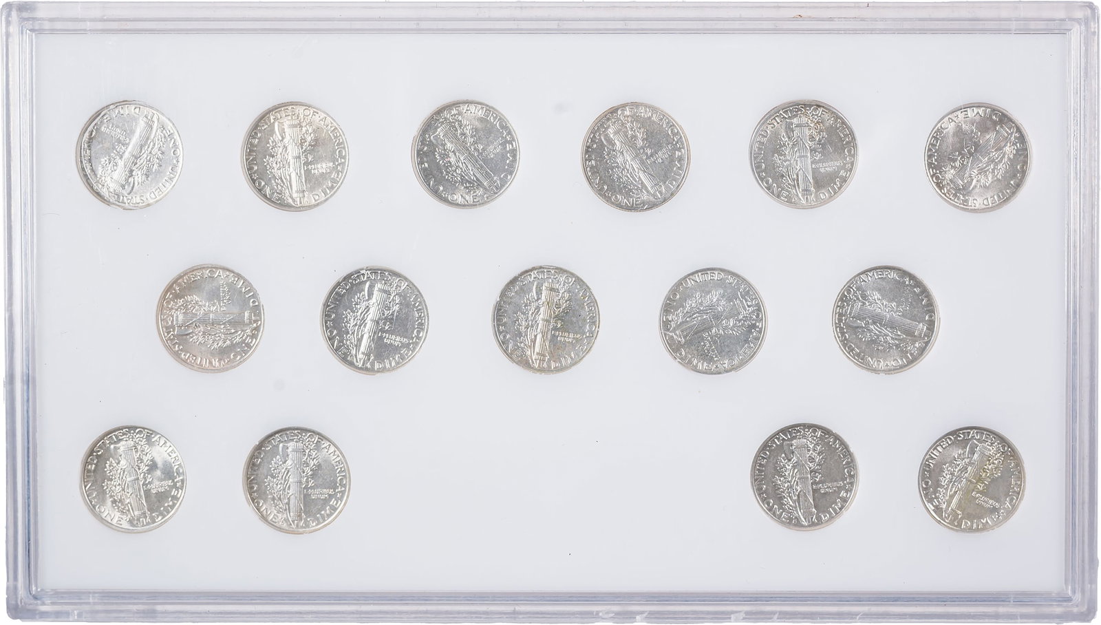 AU/BU 1941-45 Mercury Dime Short - 2