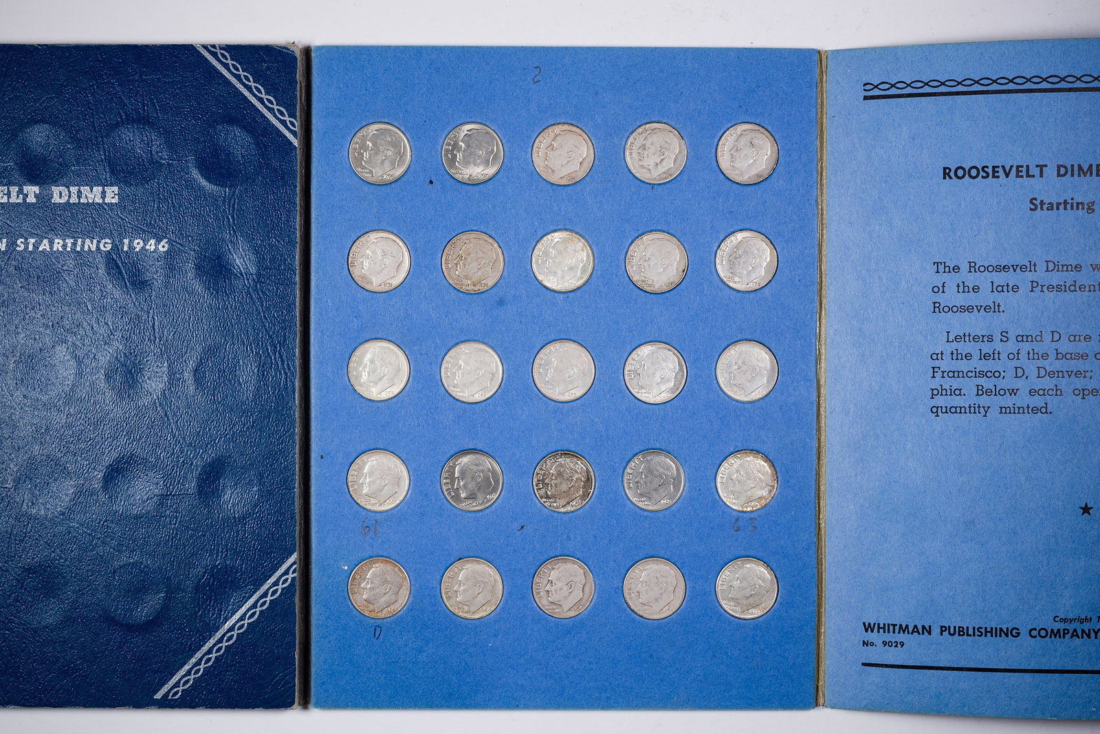 1946-64 & More Circulated Roosevelt Dime Set - 2