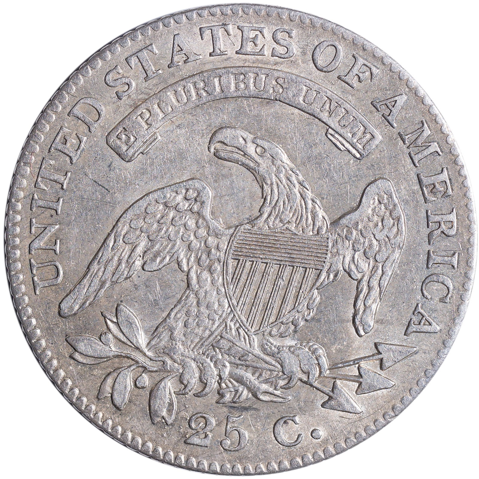 AU-50 1821 Capped Bust Quarter - 2