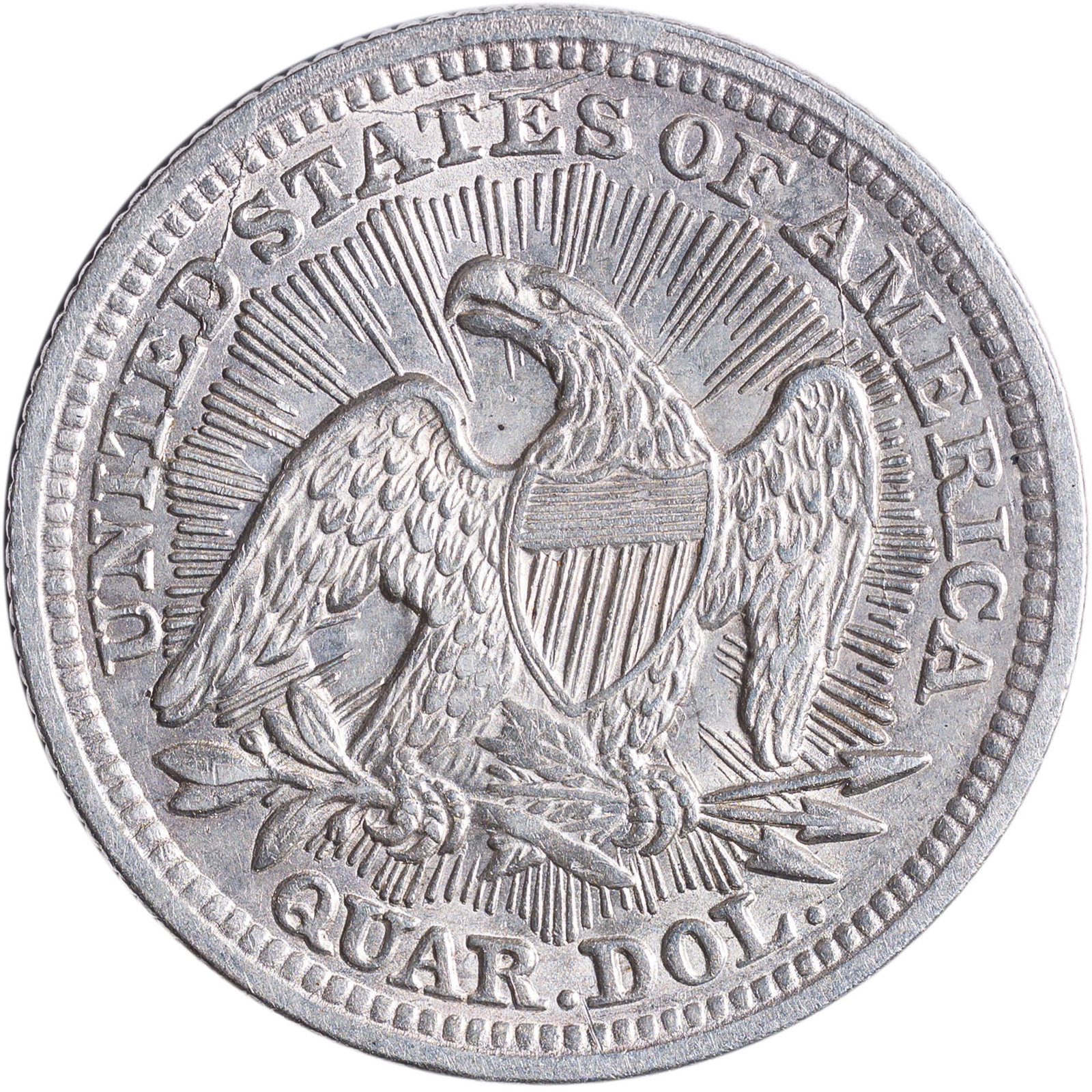 AU-50 Details 1853 Arrows and Rays Quarter - 2