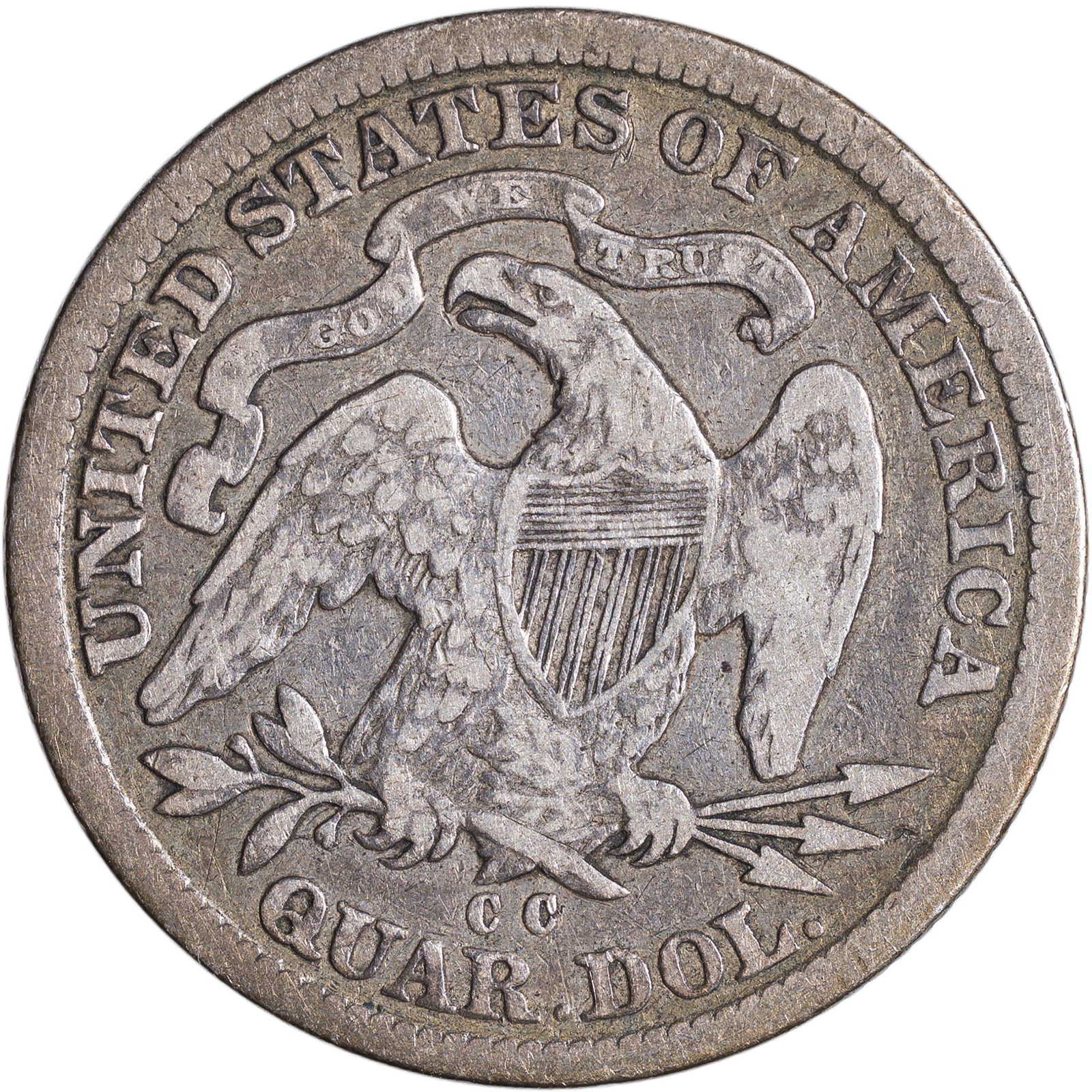 F-12 1877-CC Seated Quarter - 2