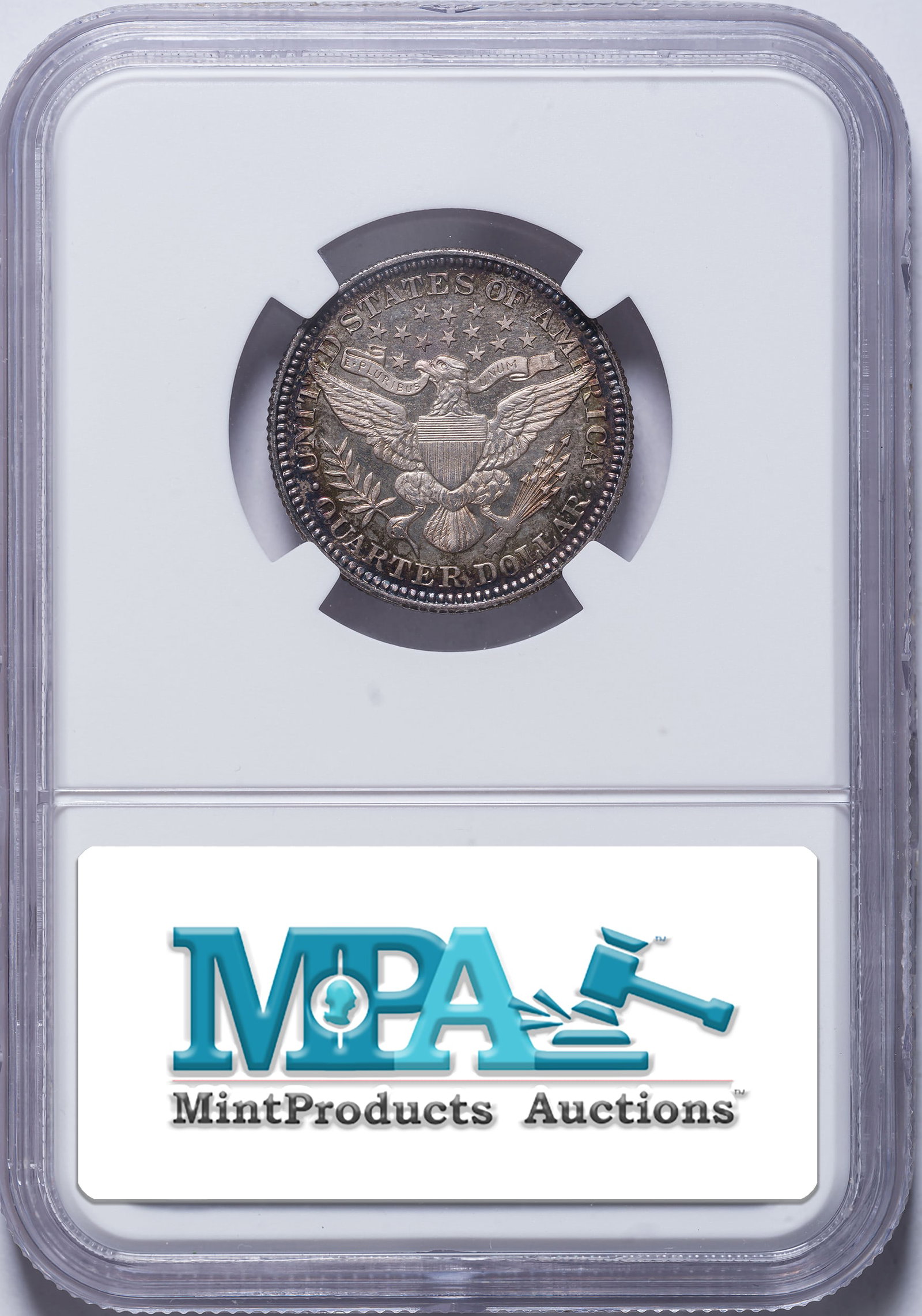 NGC Proof-66+ CAMEO CAC 1901 Barber Quarter - 2