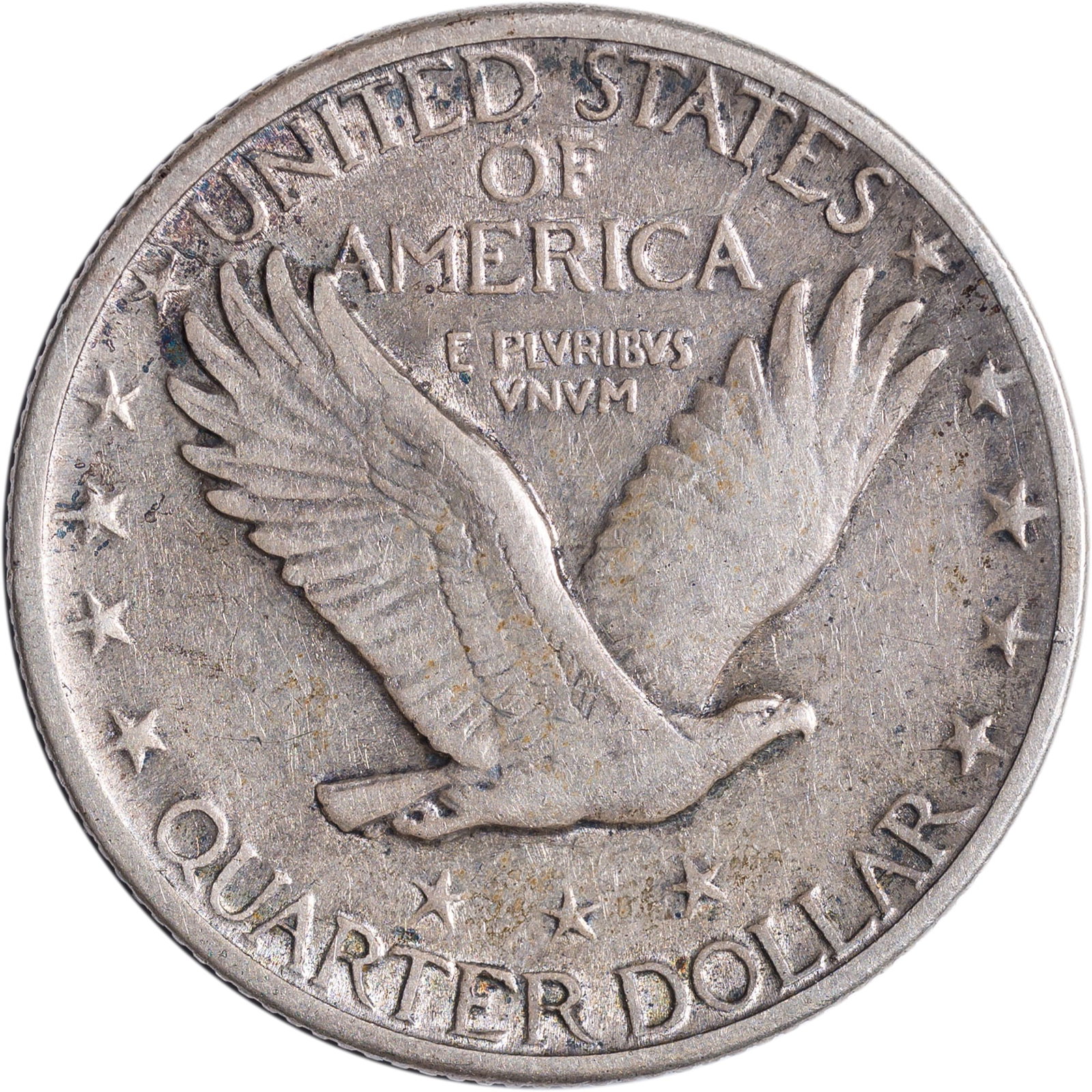 EF-40+ 1917-D Type II Liberty Standing Quarter - 2