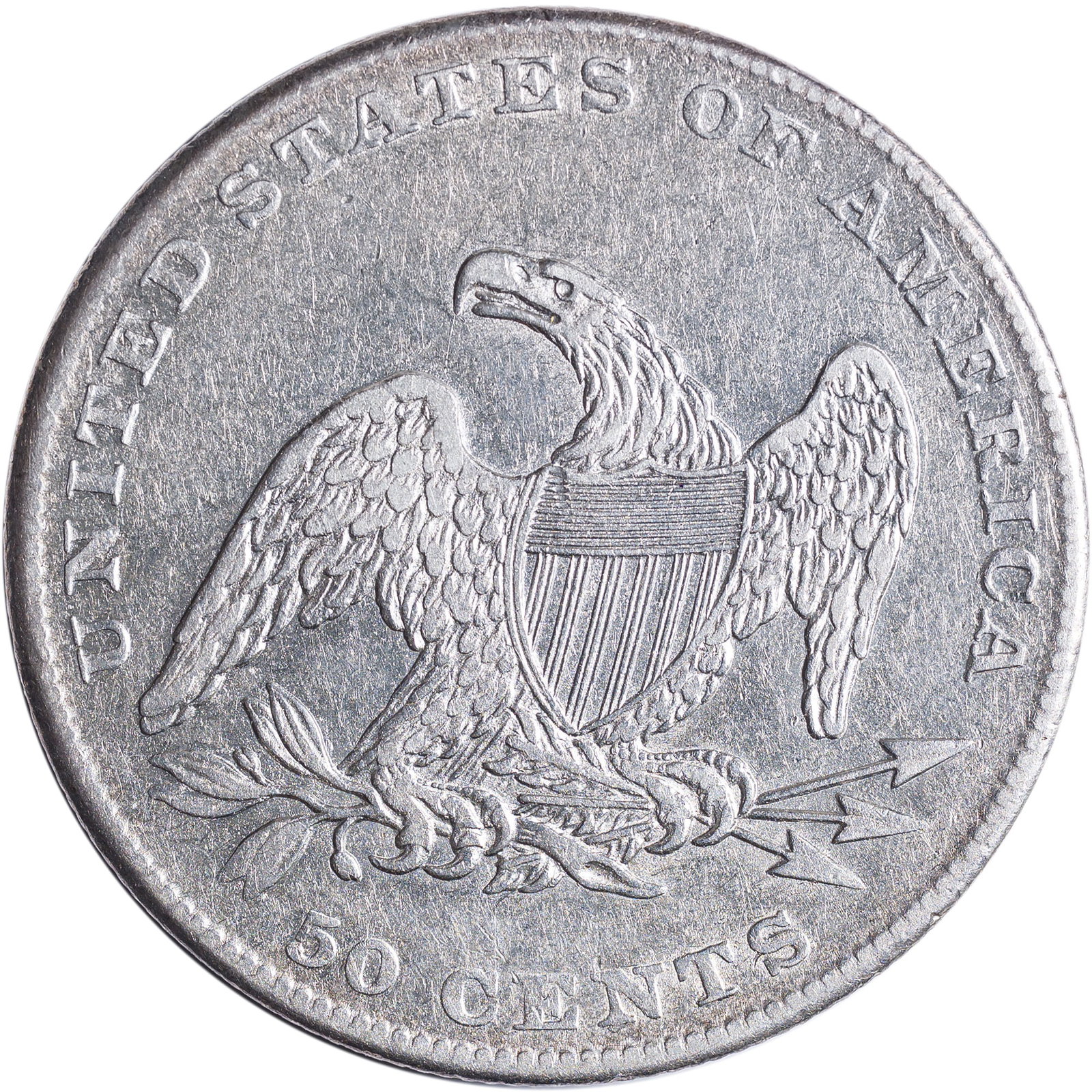 AU-50 1837 Reeded Edge Half Dollar - 2