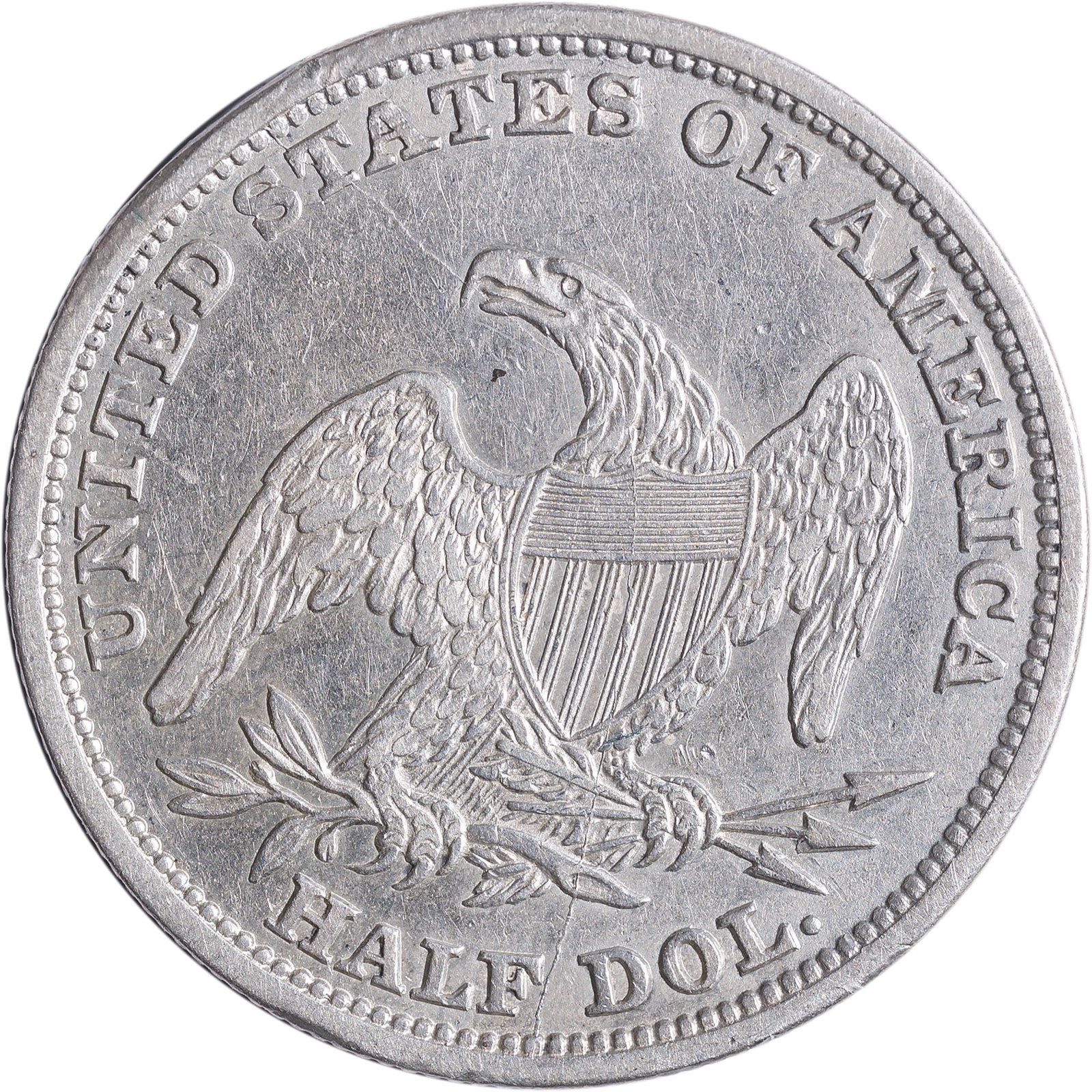 AU Details 1838 Reeded Edge Half Dollar - 2
