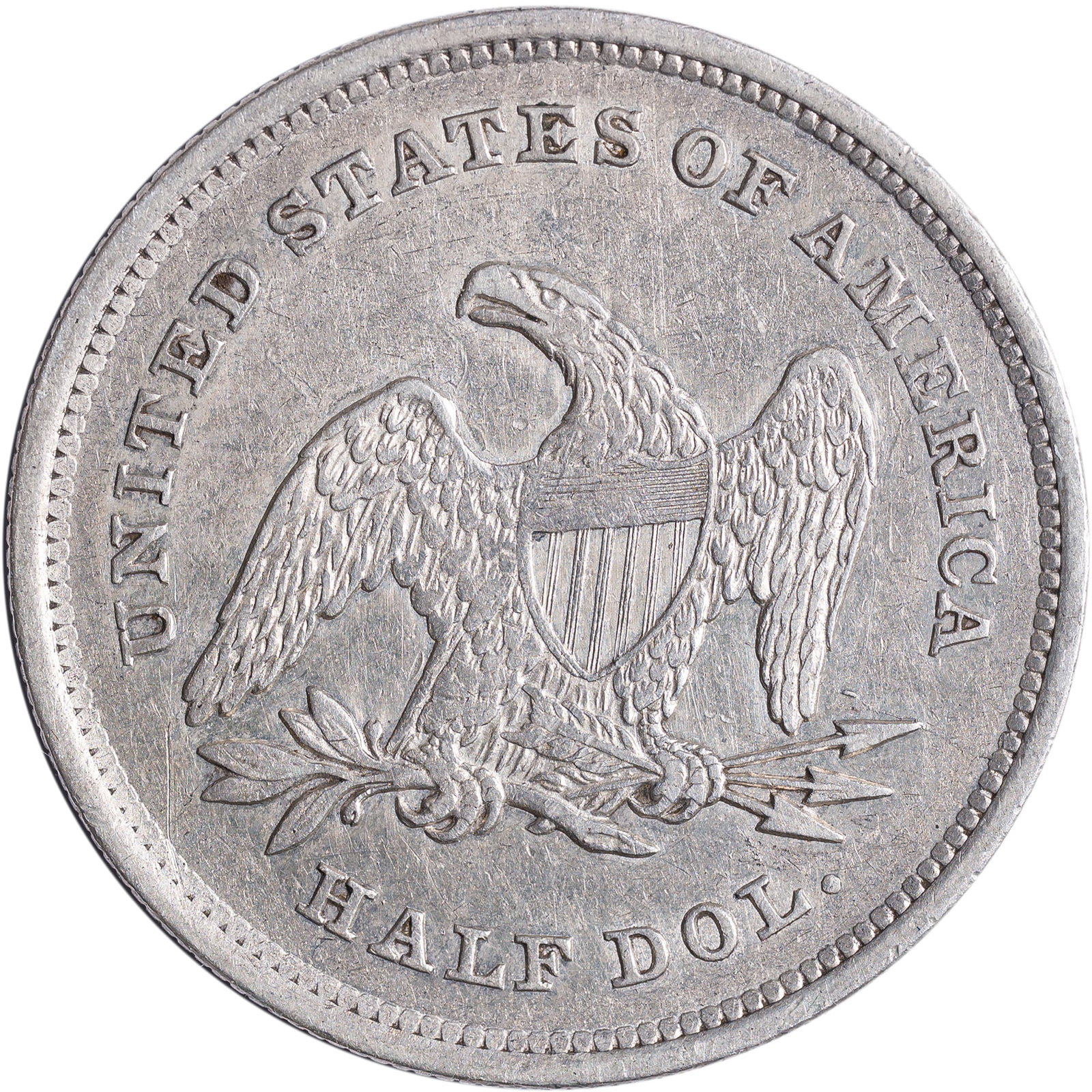 AU-50 1839 No Drapery Half Dollar - 2