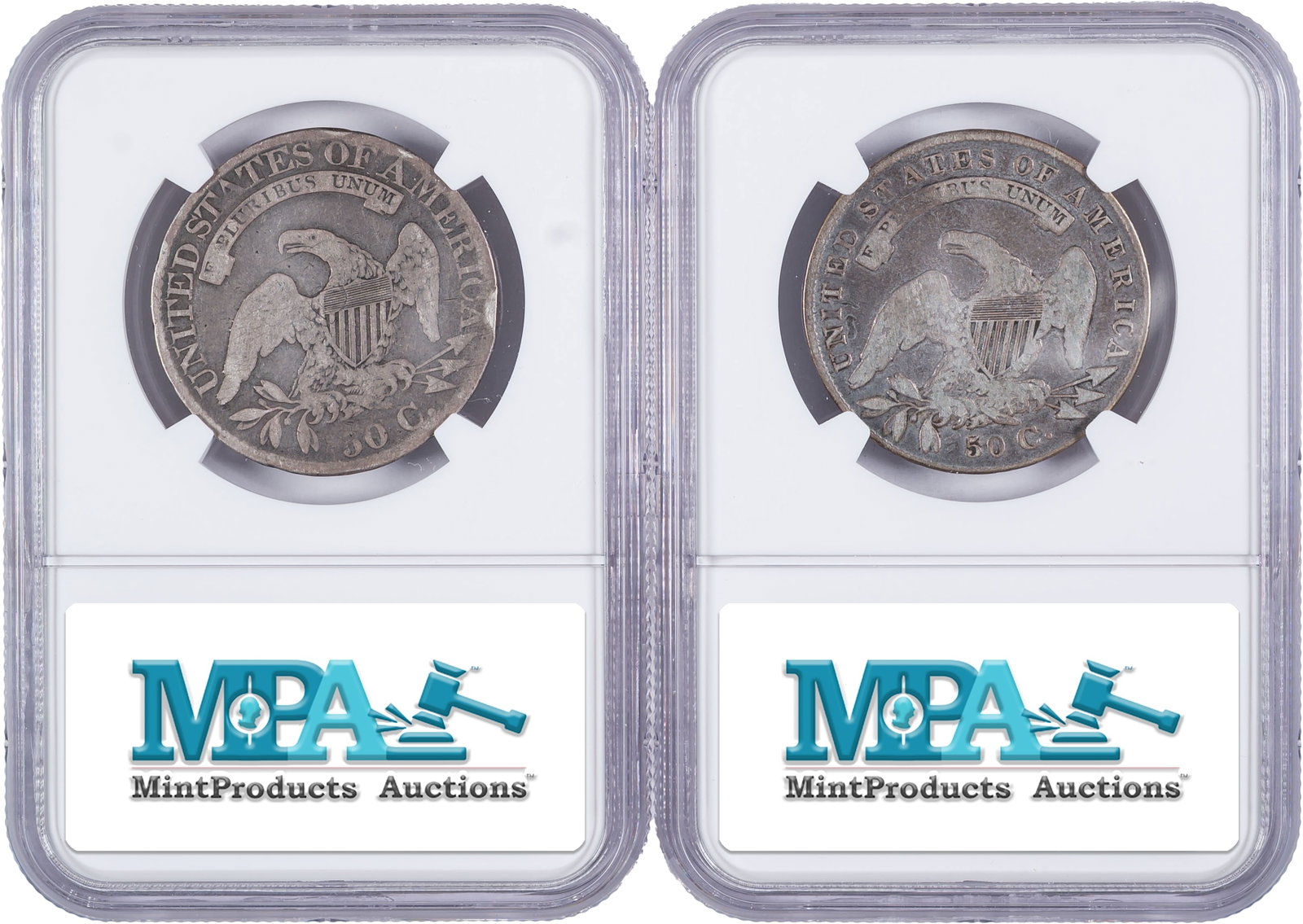 Pair Of NGC Details Grade Bust Half Dollars - 2