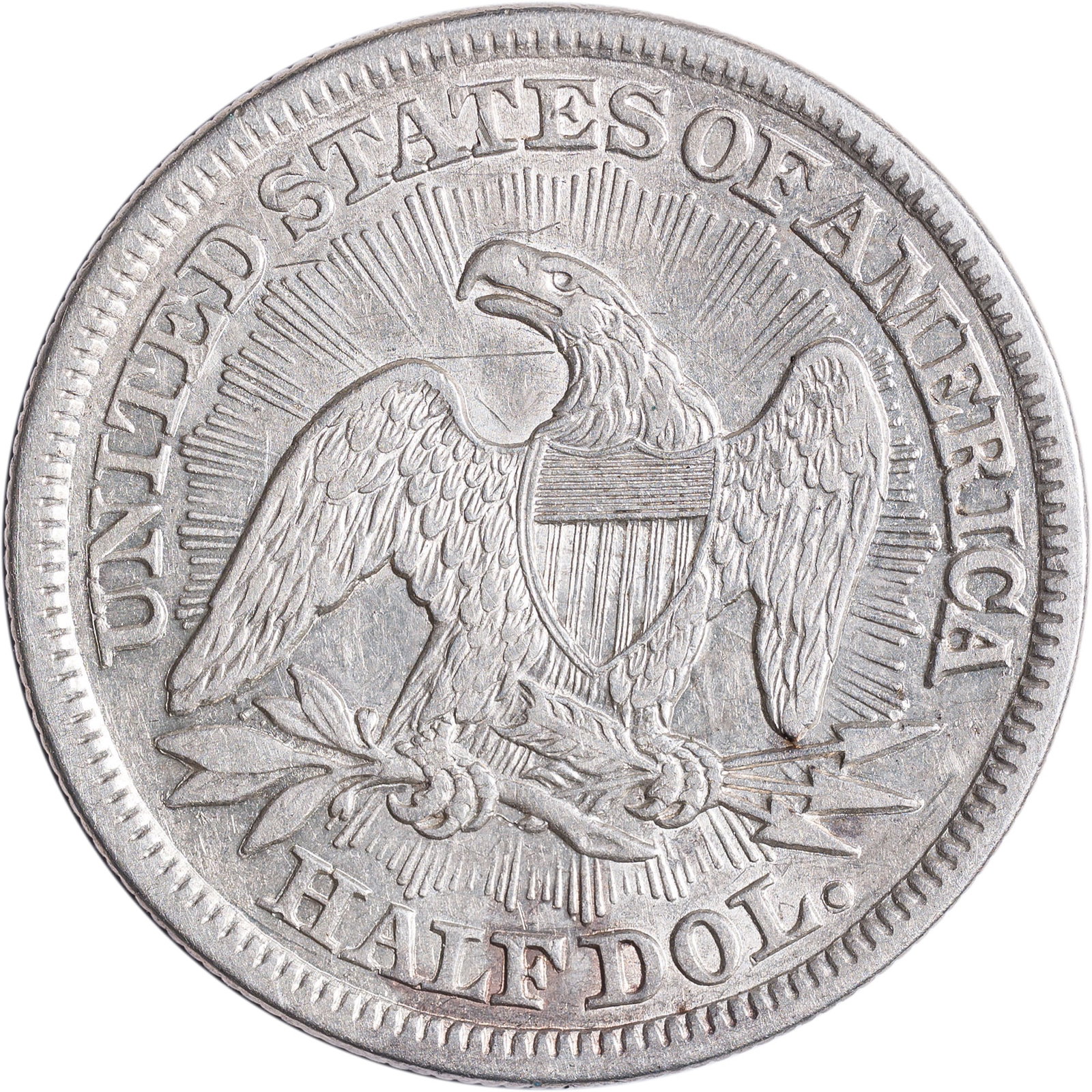 AU-50 1853 Arrows and Rays Half Dollar - 2