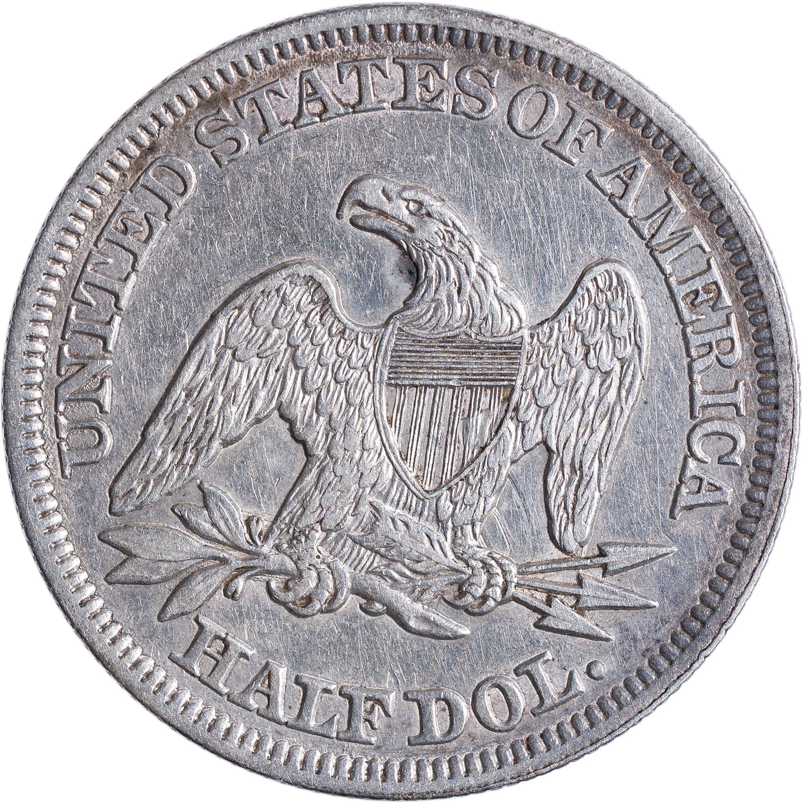 AU Details 1858 Half Dollar - 2