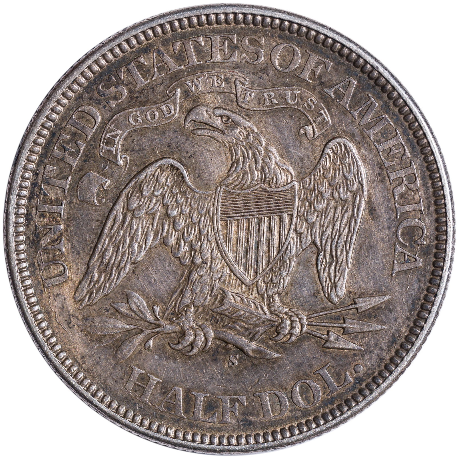 AU Details 1875-S Half Dollar - 2