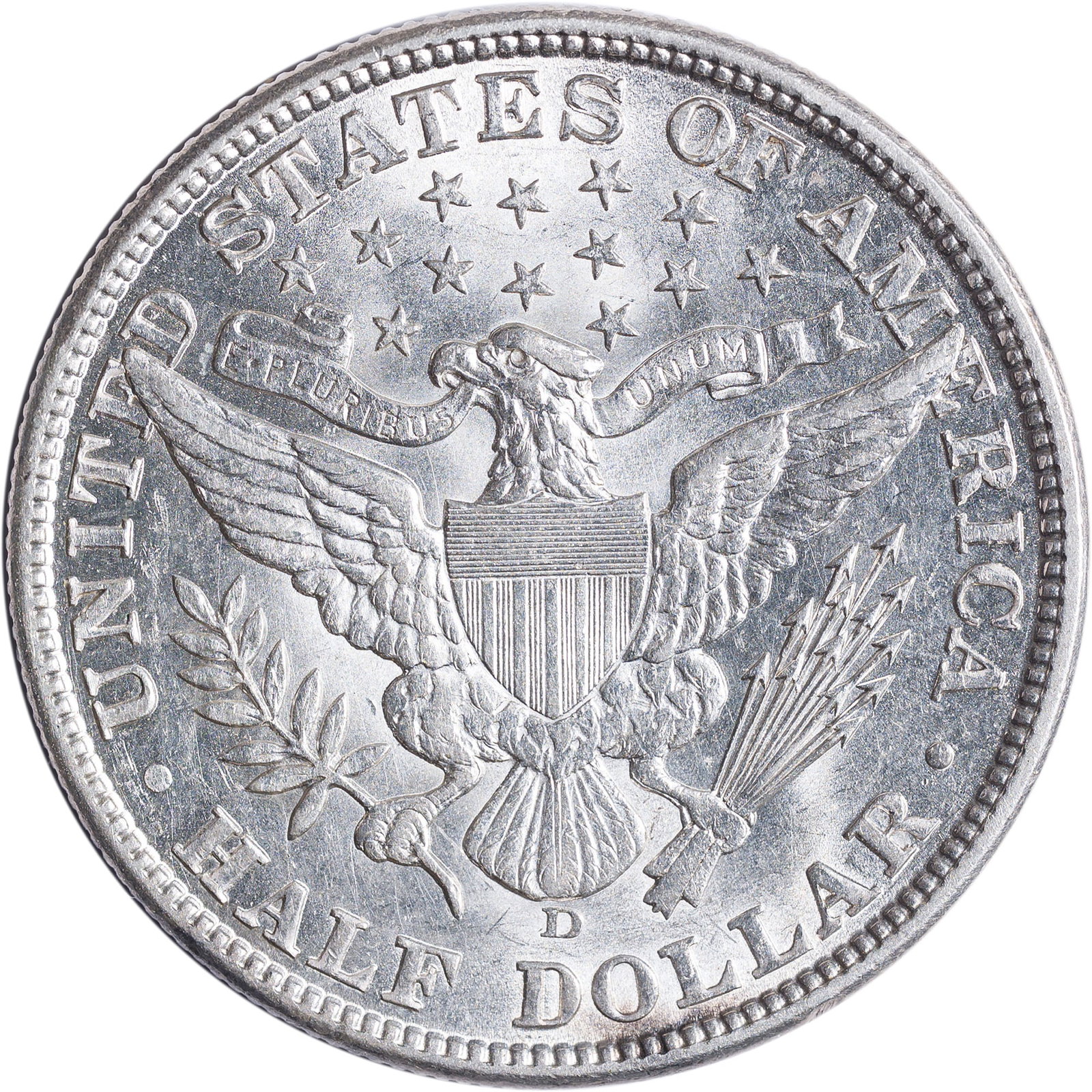 AU-58 1908-D Half Dollar - 2