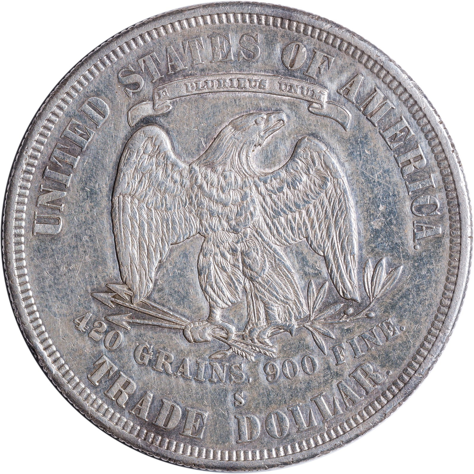AU Details 1878-S Trade Dollar - 2