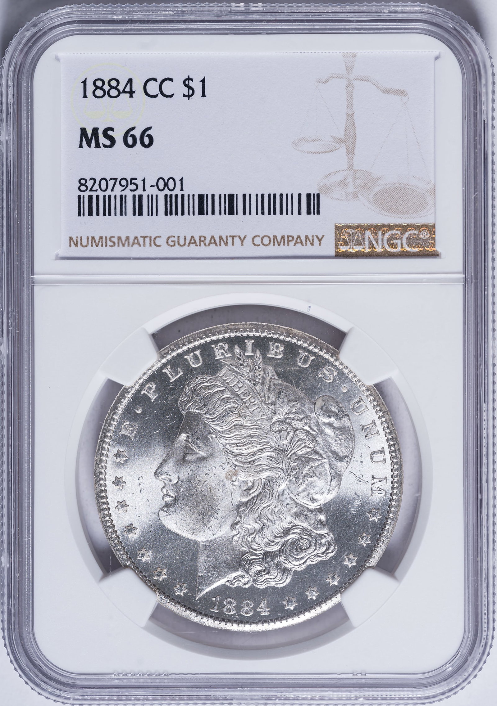 NGC MS-66 1884-CC Morgan Dollar