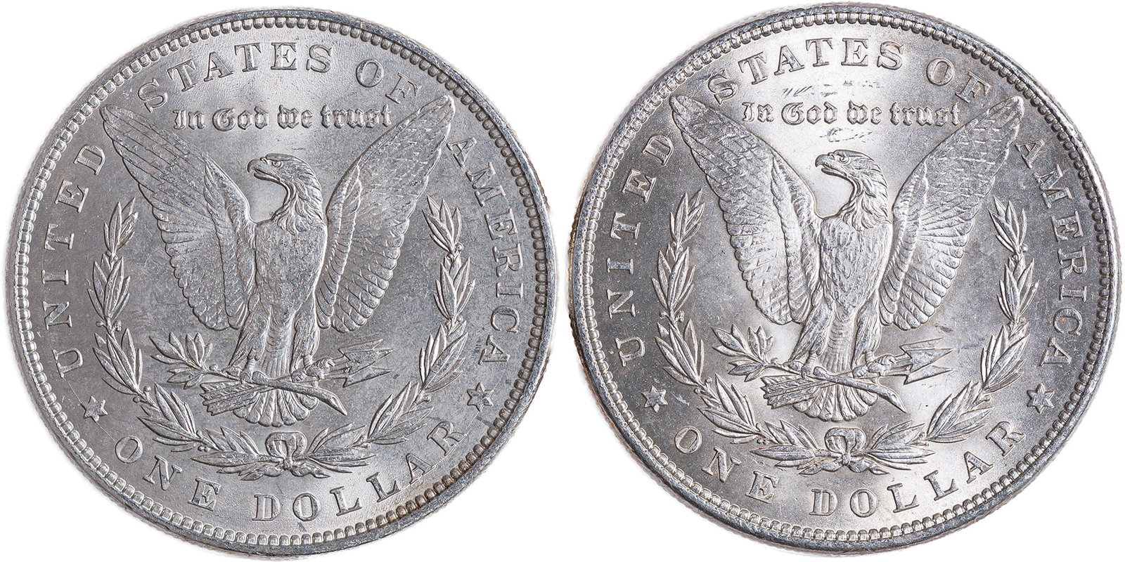 Pair of Brilliant Unc Morgan Dollars - 2