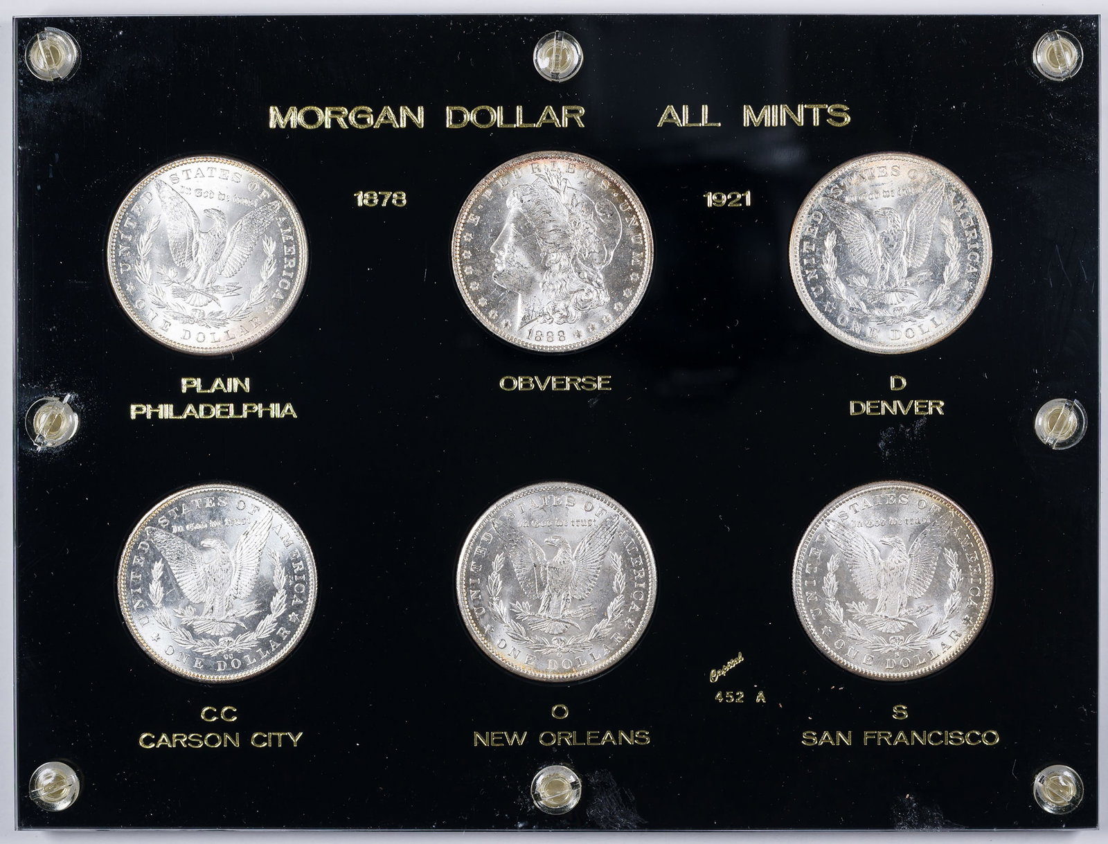 Mint State 6 Piece Morgan Dollar Mints Type Set - 2